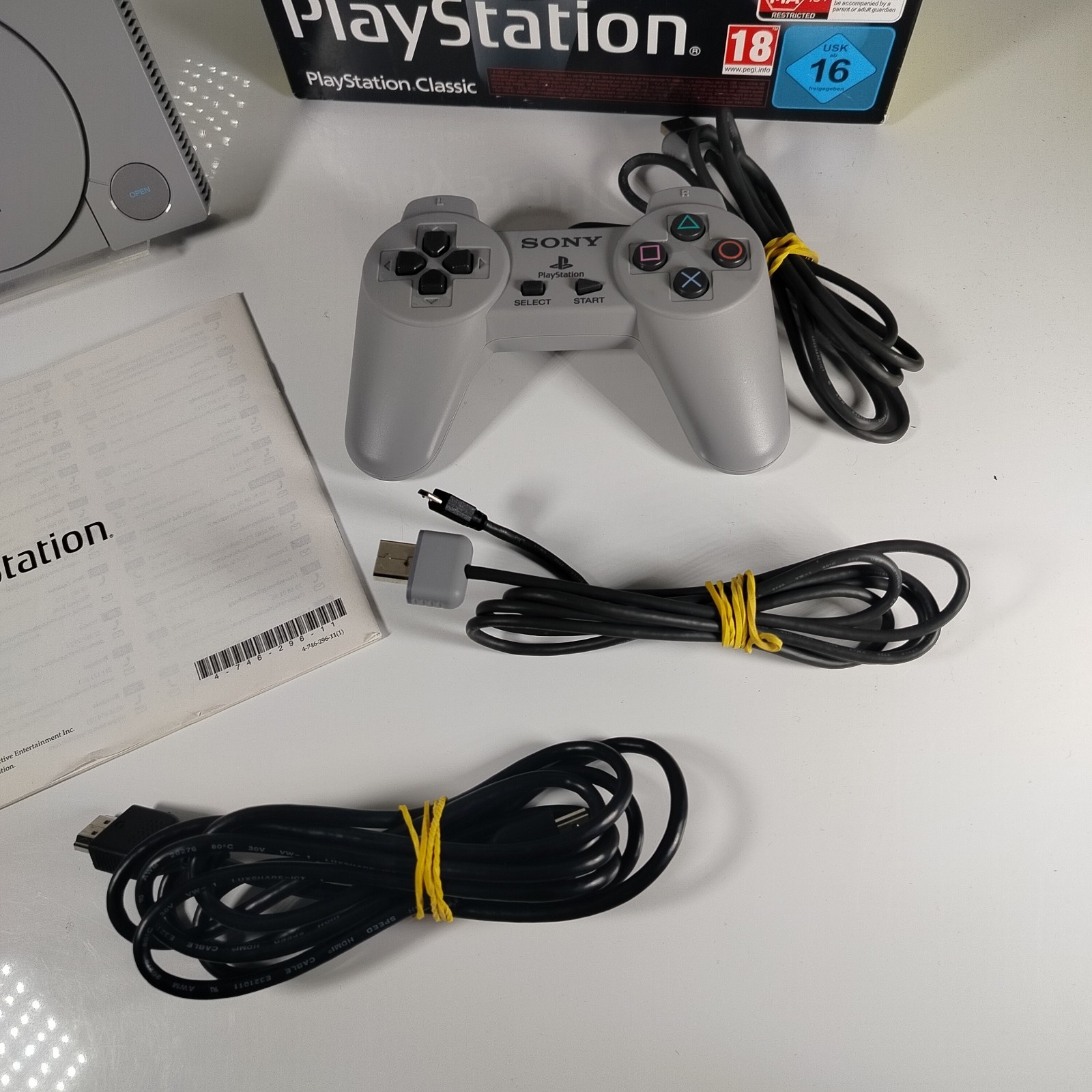 Sony PlayStation Classic Mini – 20 Game Console – Complete CIB – PERFECT