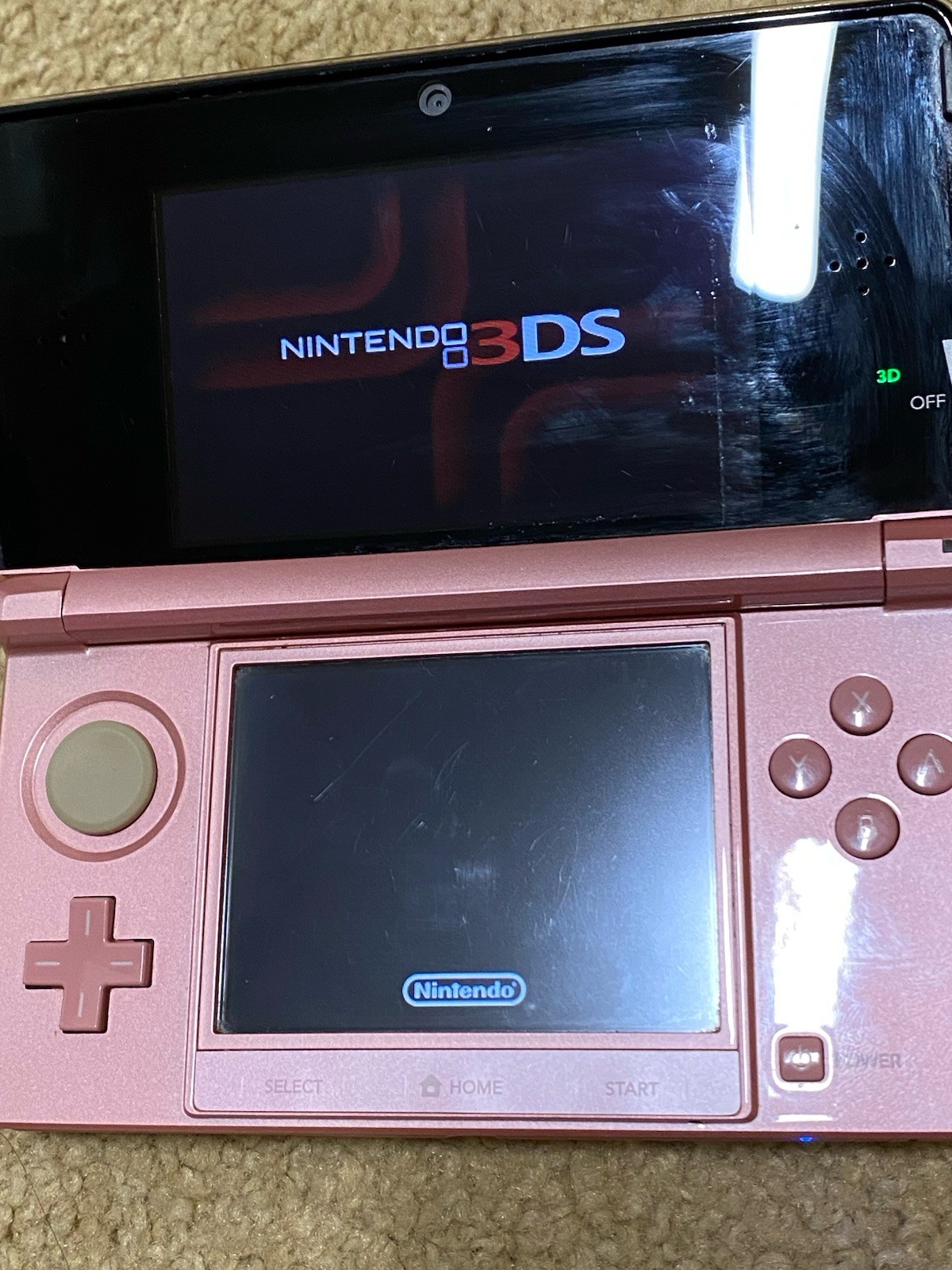 Nintendo 3DS Handheld Video Game Console Pink CTR-001 USA VERSION with Charger