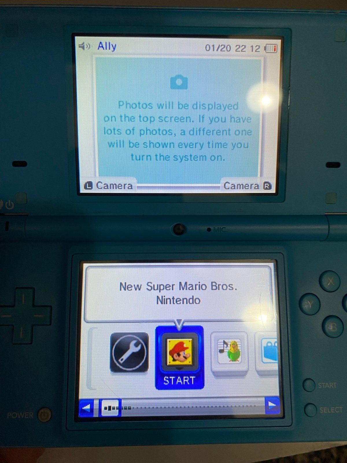 Nintendo DSi Handheld Console Teal Light Blue TWL-001 Tested W Stylus Pen