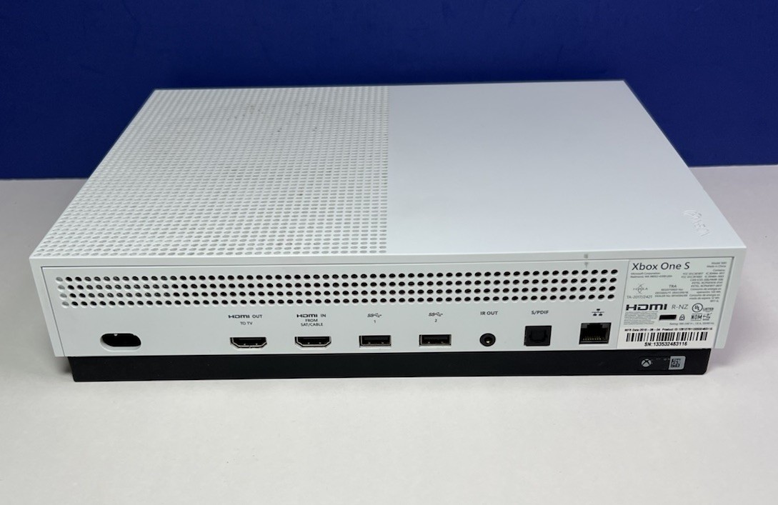 Microsoft Xbox One S 1TB Console Model 1681 w/ 2 Controllers 2 Games HDMI Power