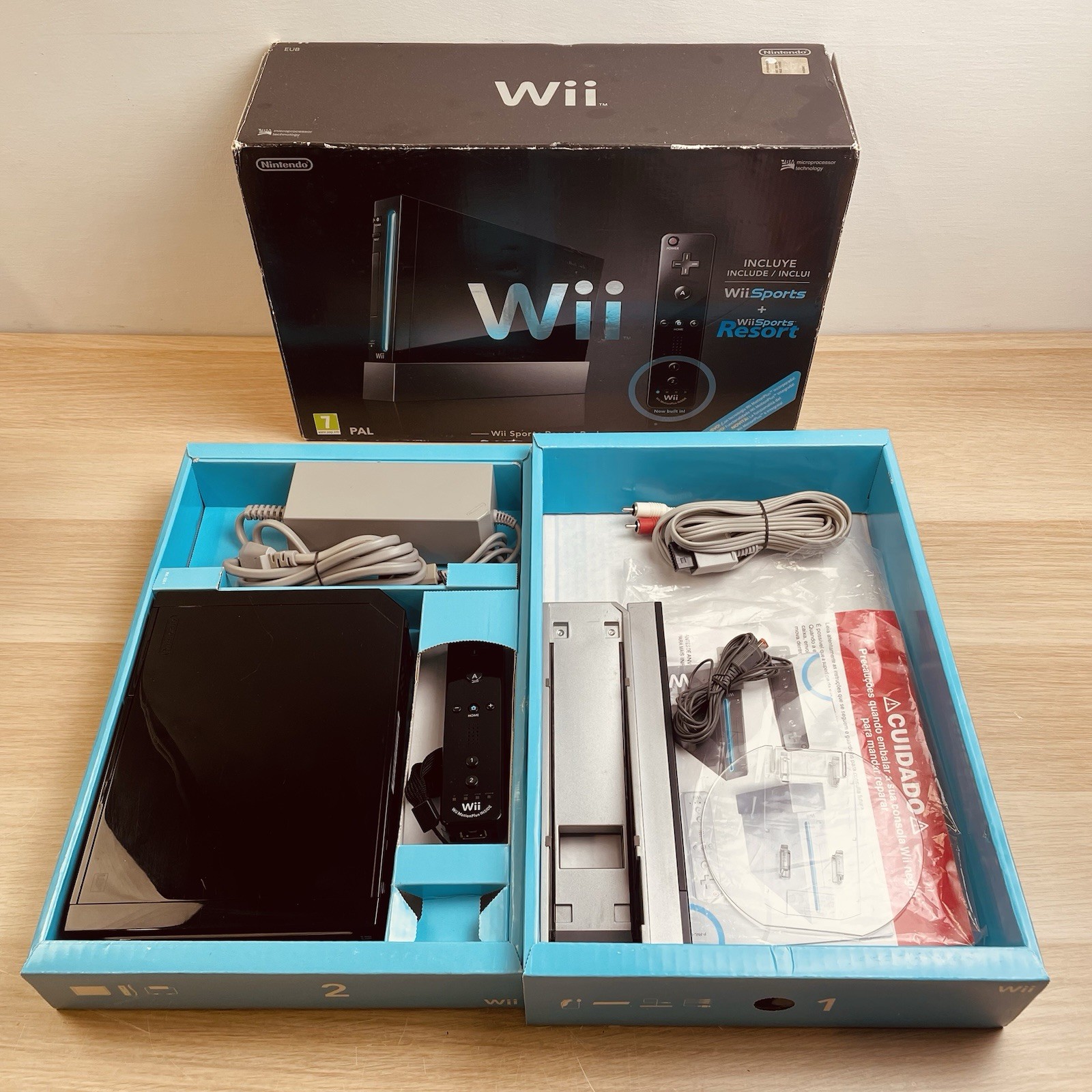Nintendo Wii Black Wii Console Working with Original Box