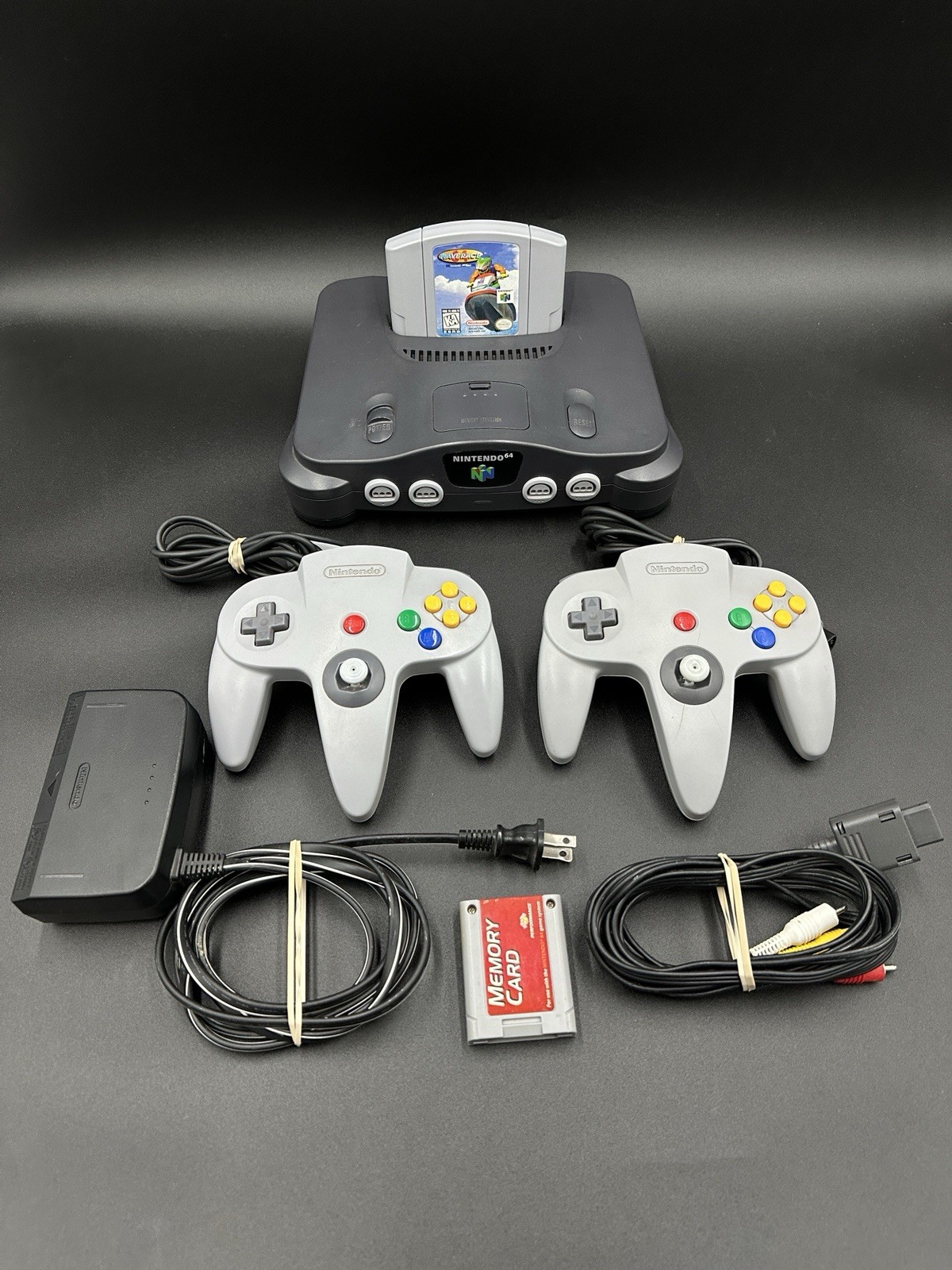 Nintendo 64 N64 Console Tested w/ Expansion Pak 2 Controller Wave Race – Bundle