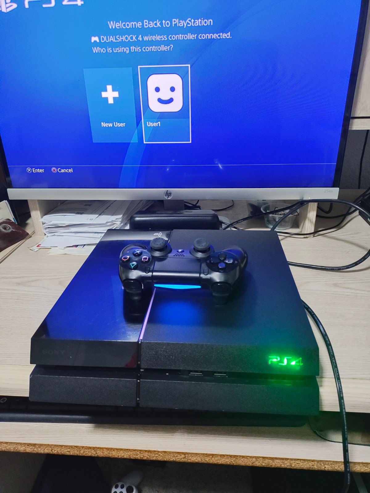 Custom Green LED PS4 Console CUH-1001A-500GB-Black DualShock 4 Controller