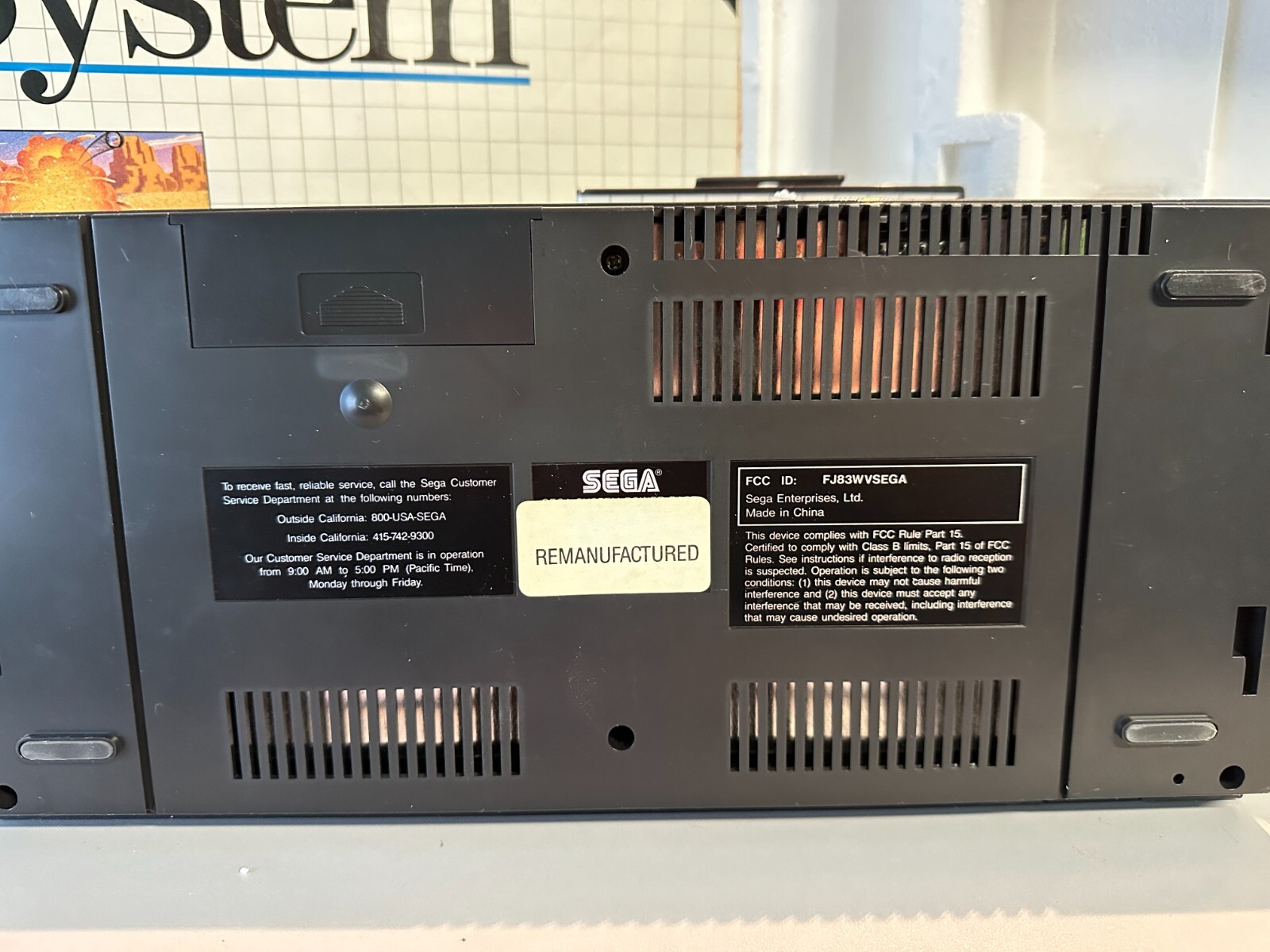 1988 Sega Master System Console In The Box With Game Clean Inv-1213