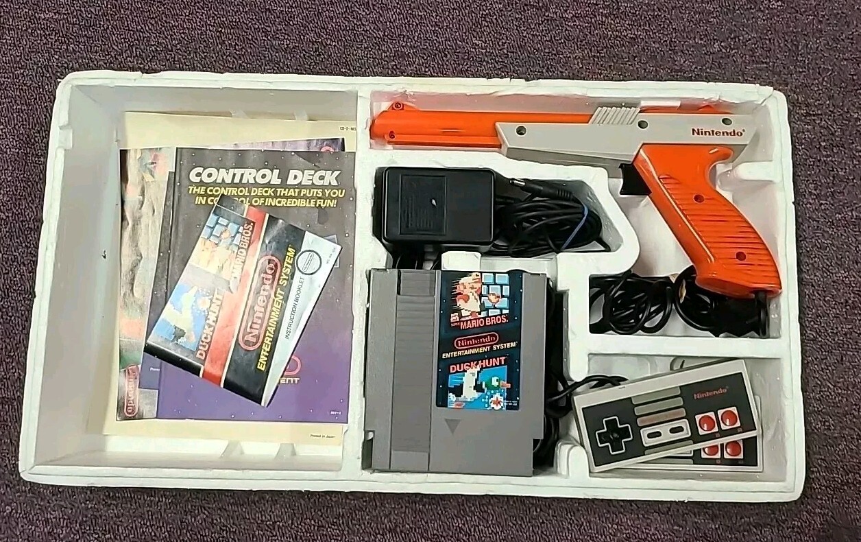 Nintendo Entertainment System NES Action Set (Complete in Box!) Tested & Works!