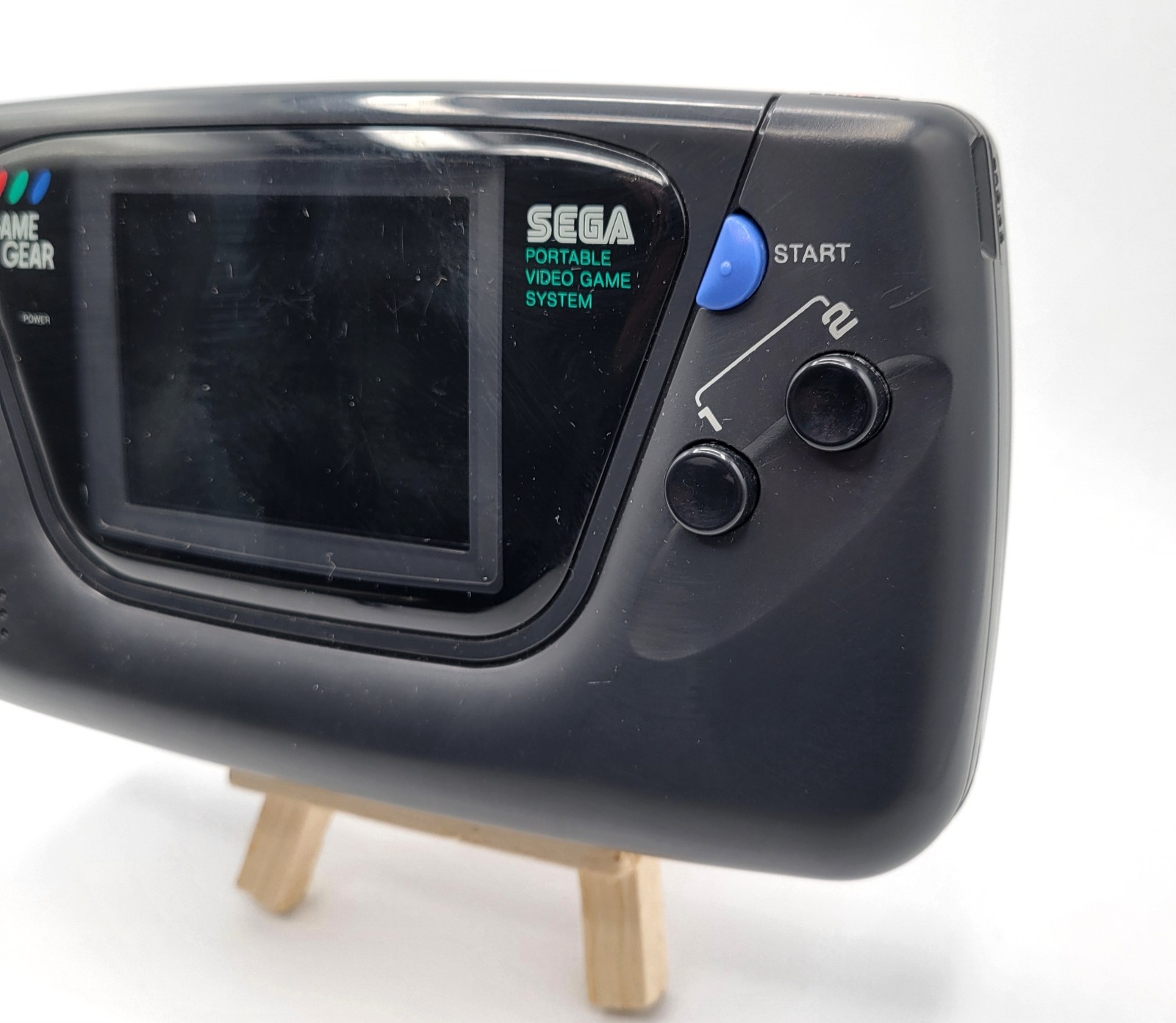 Sega Game Gear Console with Powerback Adapter and Sonic Game Tested Working