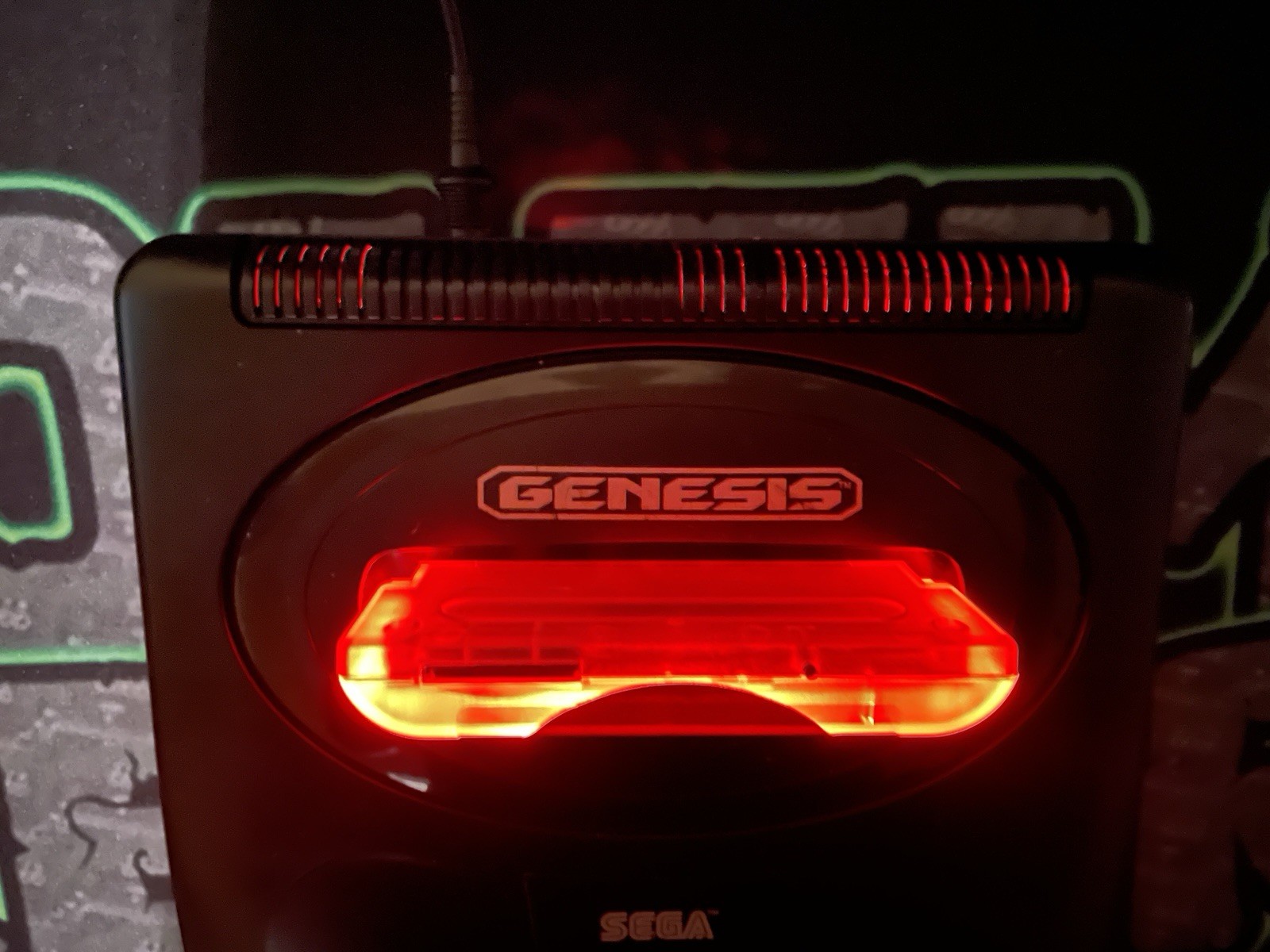 SEGA Genesis Model 2! Red LED Mods! Red Text Controller, AV and Power Included!