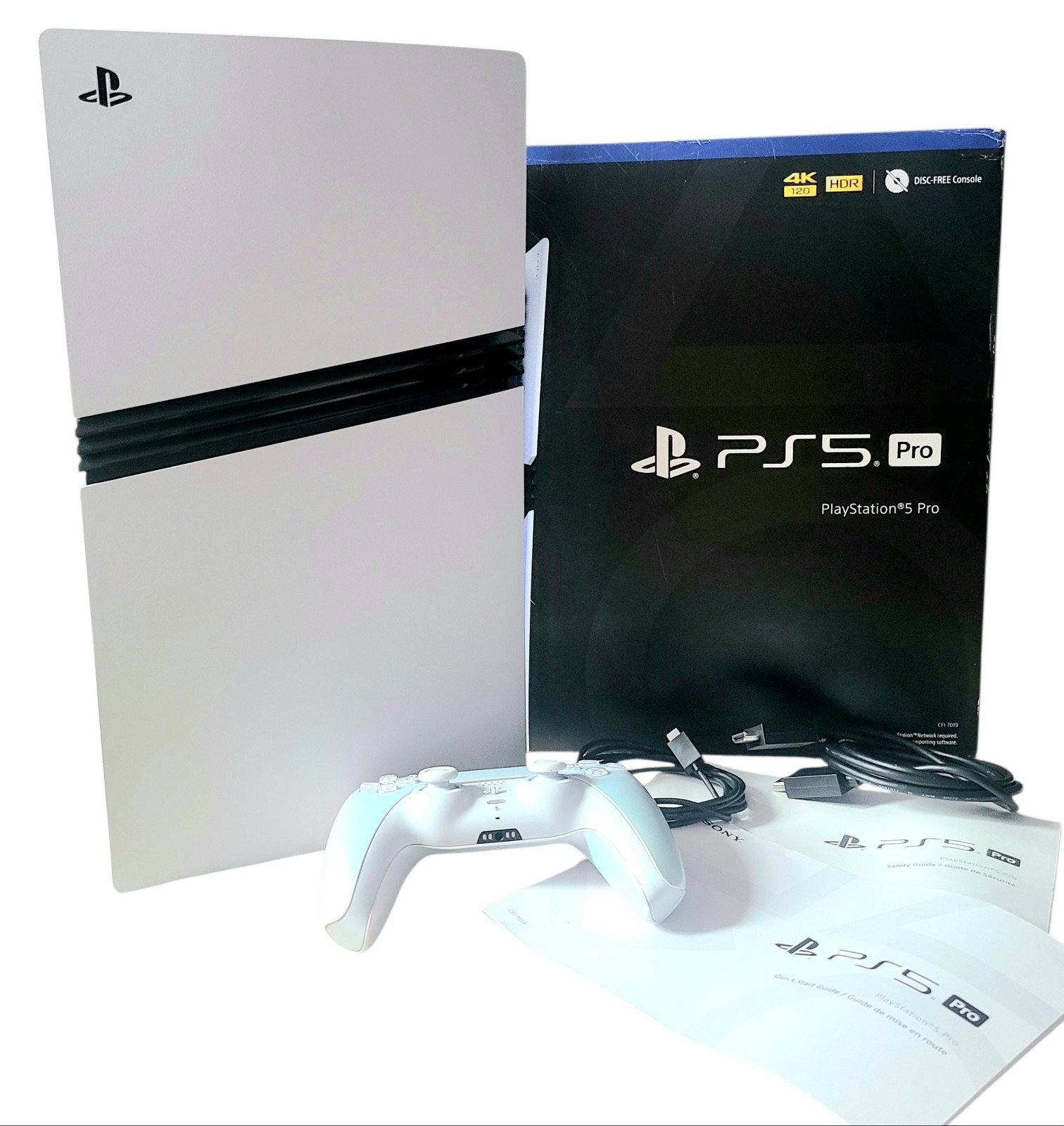 Sony PlayStation 5 Pro Digital Console White 2TB w/Pearl White controller & box