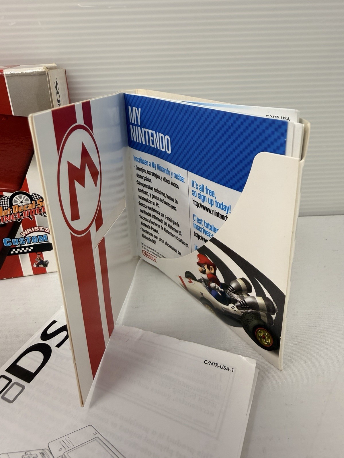 Nintendo DS Mario Kart Pack Red Handheld System with Box Manual NO Game Included