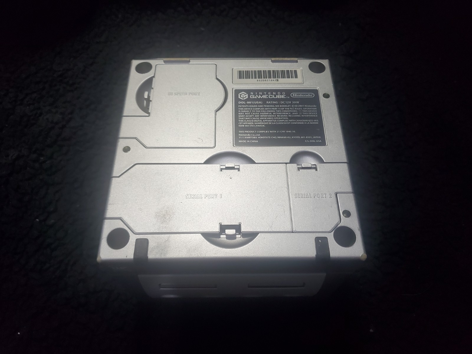 Nintendo GameCube Platinum Console – Silver (With Cords, No Controller)
