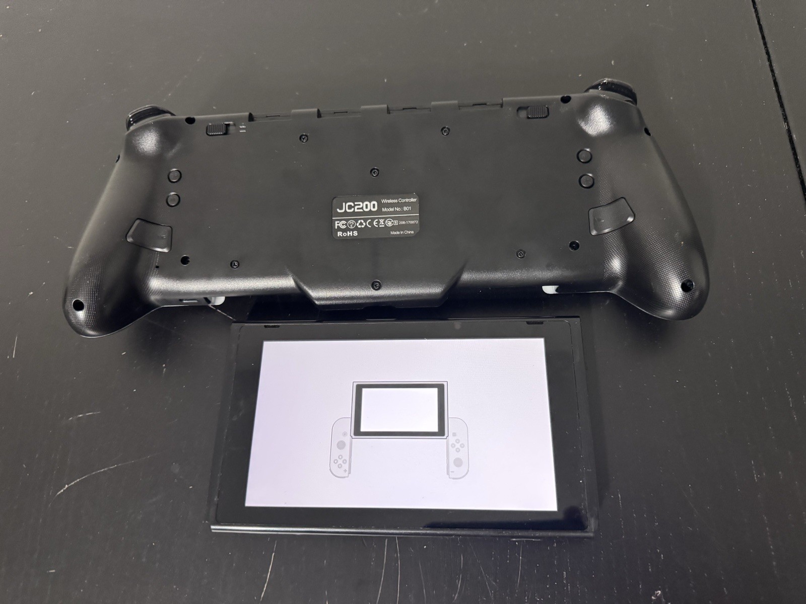 Nintendo Switch Console Black Custom White Gold Joy-Con Handheld USB-C