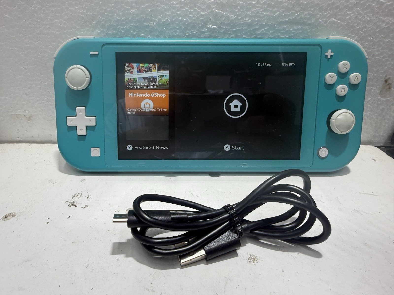Nintendo Switch Lite HDH-001 32GB Handheld Video Game Console Turquoise W USB