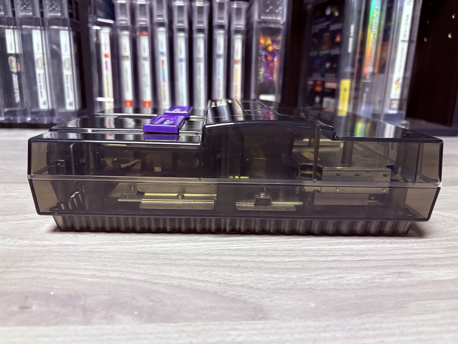 Transparent Clear Black Super Nintendo SNES Game Console SNS-001