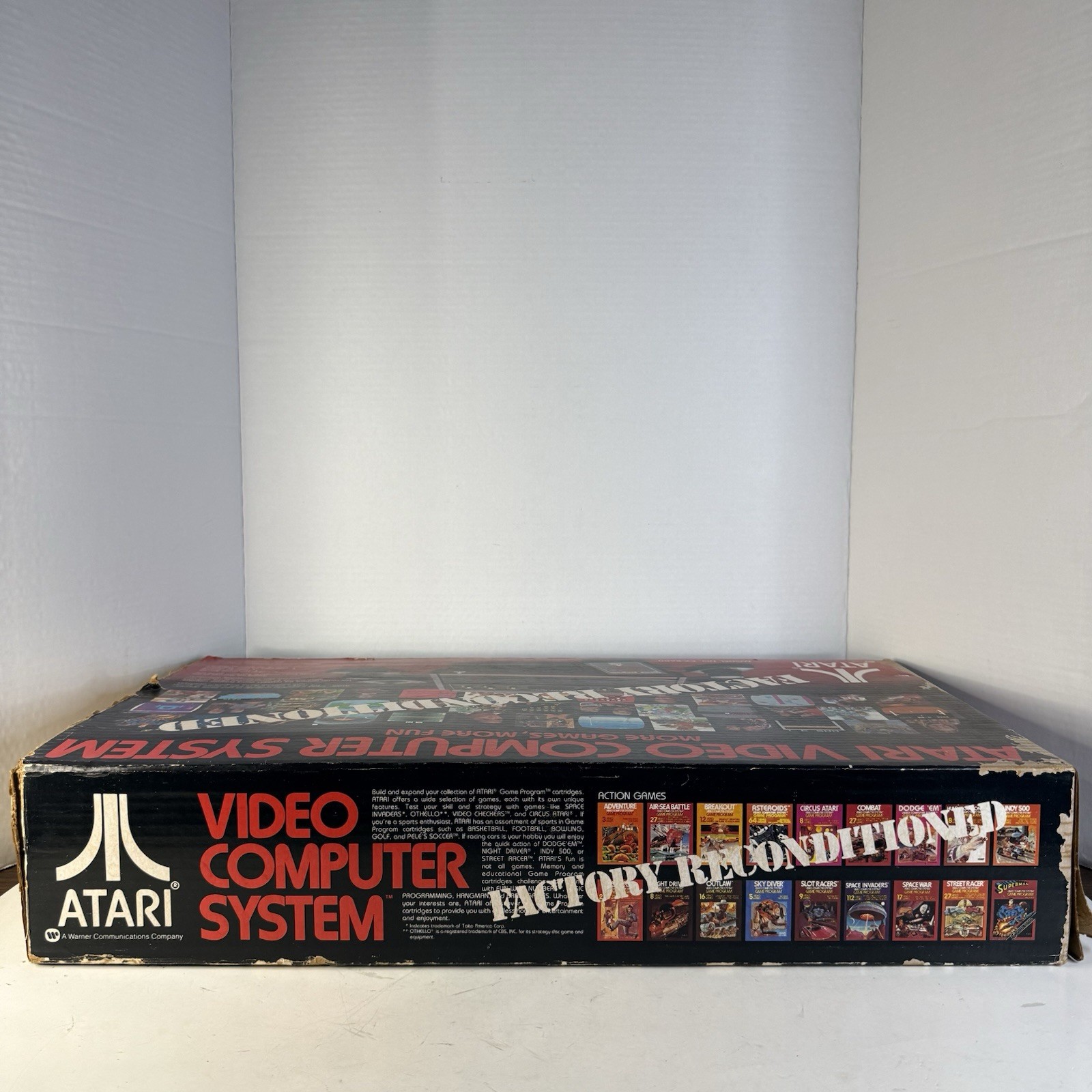 ATARI CX-2600 Video Computer System Factory Reconditioned Box + 2 remotes WORKS!