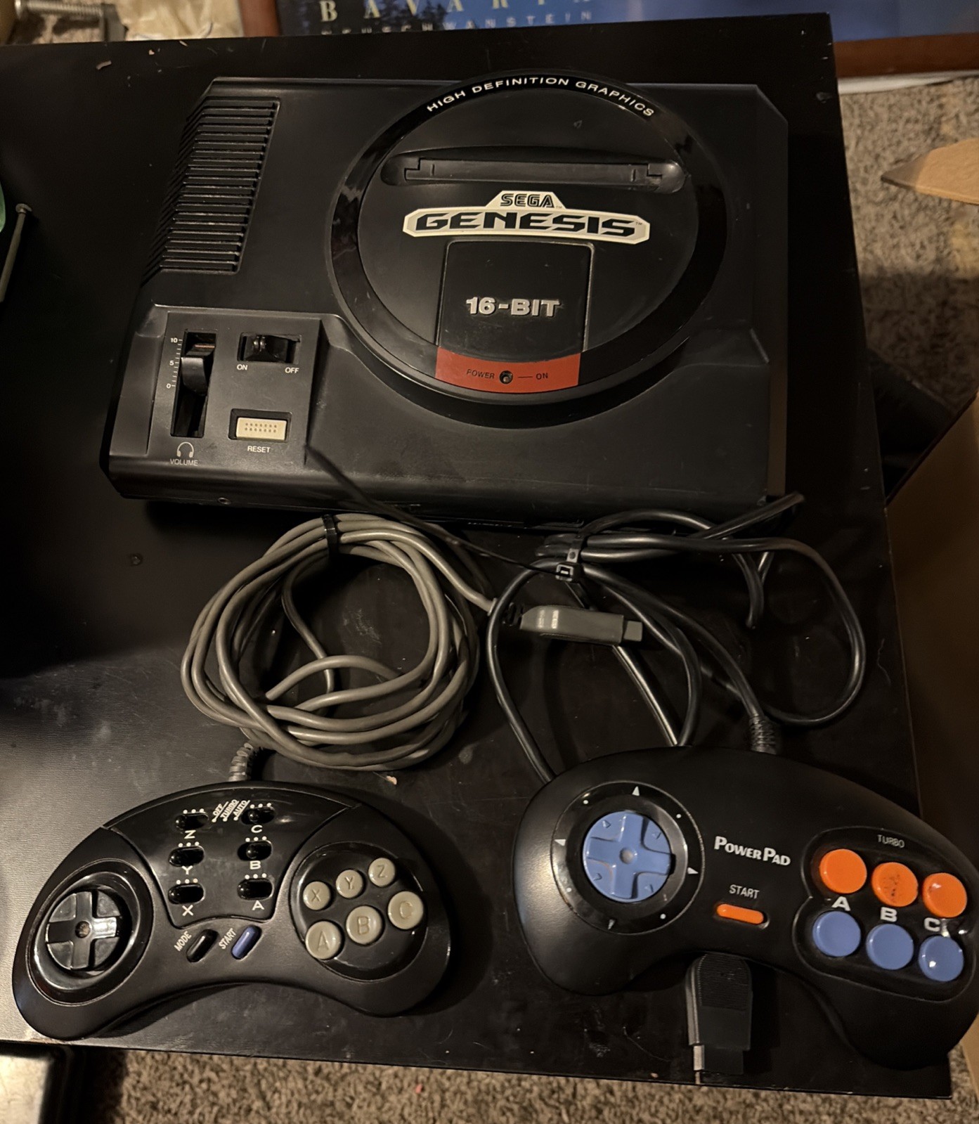 Sega Genesis Model 1 (#1601) HD Graphics- 2 Controllers, Power & Cable TV Hookup