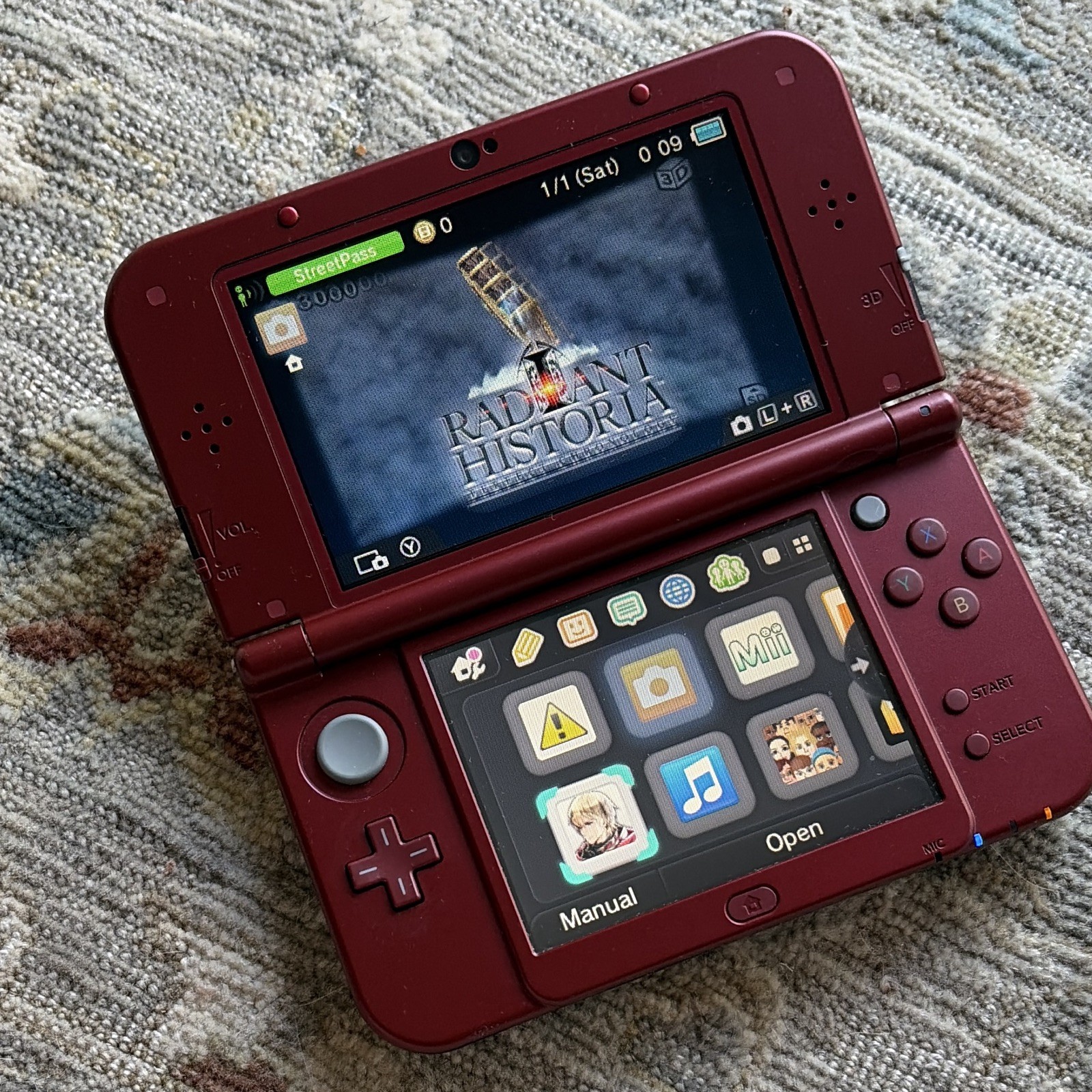 Nintendo 3DS XL SPR-001 Metallic Red 3D Capable 4GB Region Free