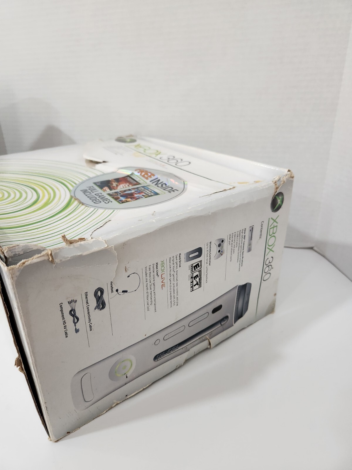Microsoft Xbox 360 White Console And Manuals Comes With Box See Pictures