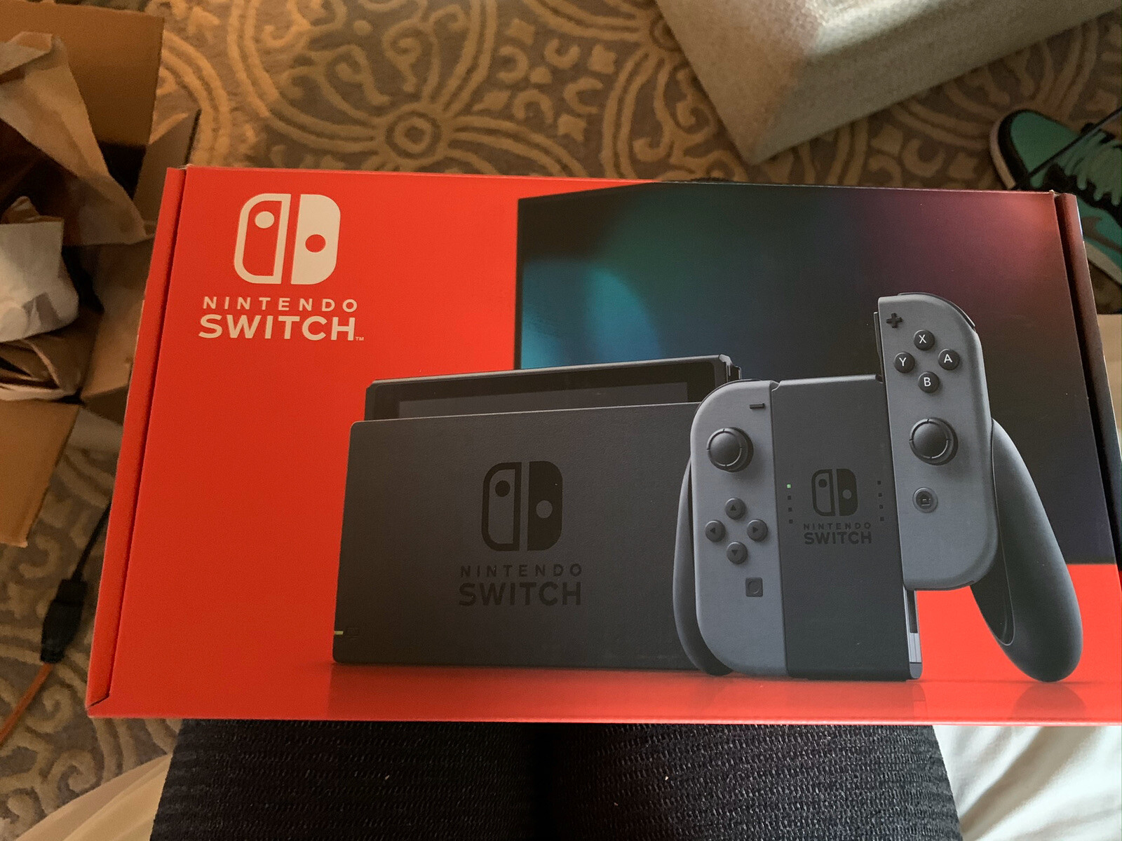 Nintendo Switch Console – Black with Black and Grey Joy-Con