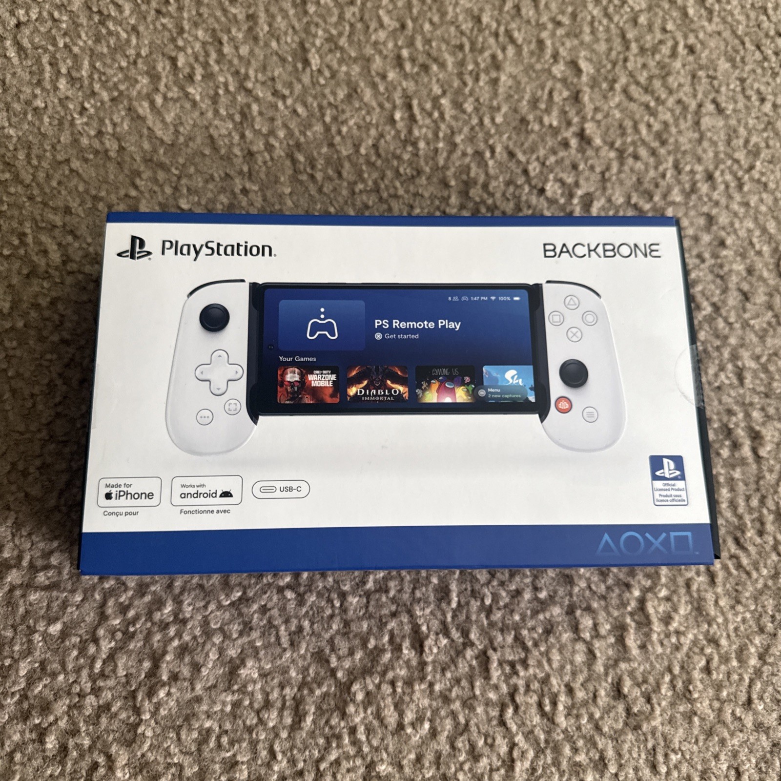 2025 Backbone One PlayStation Lightning BB51WSV6 Mobile Gaming Controller USB-C