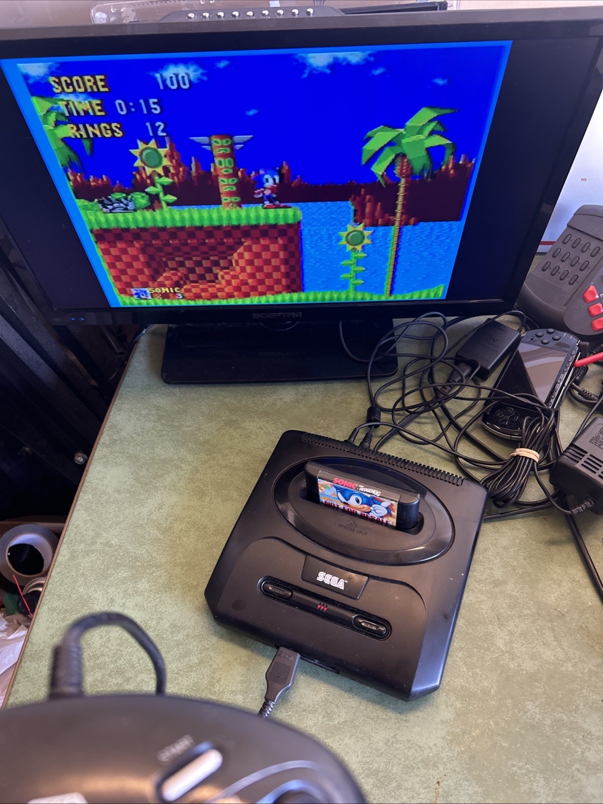SEGA Genesis II 2 16MB Complete Console Bundle W Sonic Hedgehog All OEM
