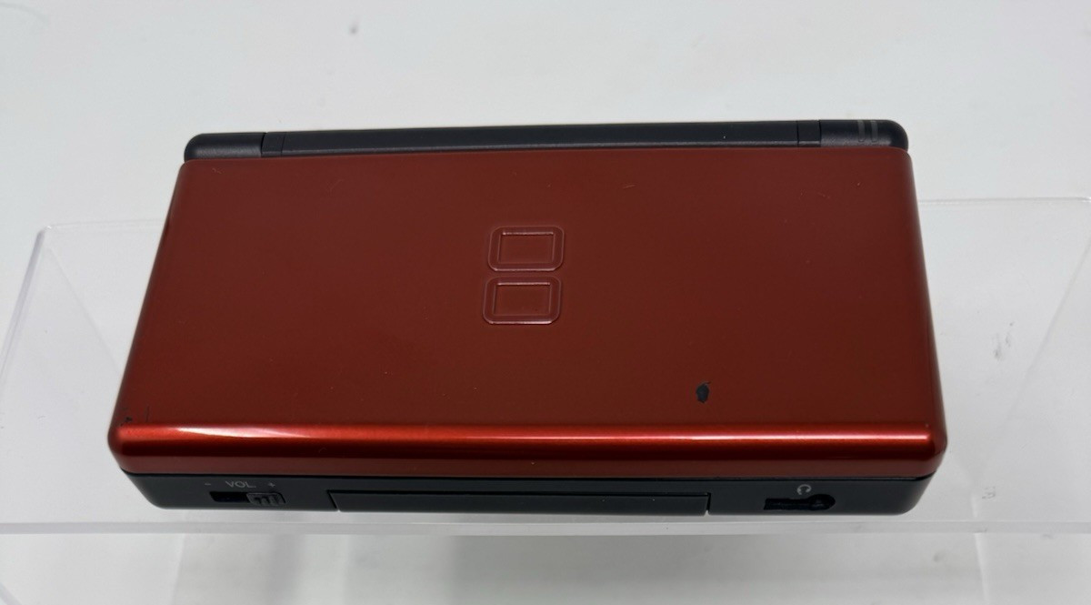 Nintendo DS Lite Crimson Red Console Tested Working + Charger Stylus 13 Games
