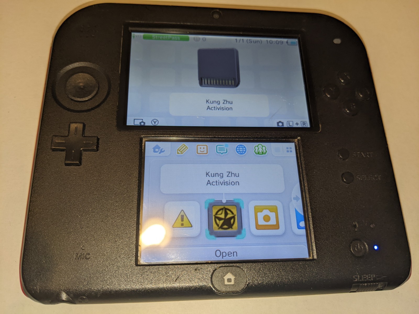 Nintendo 2DS Handheld Game Console System With Charger, Game & Case