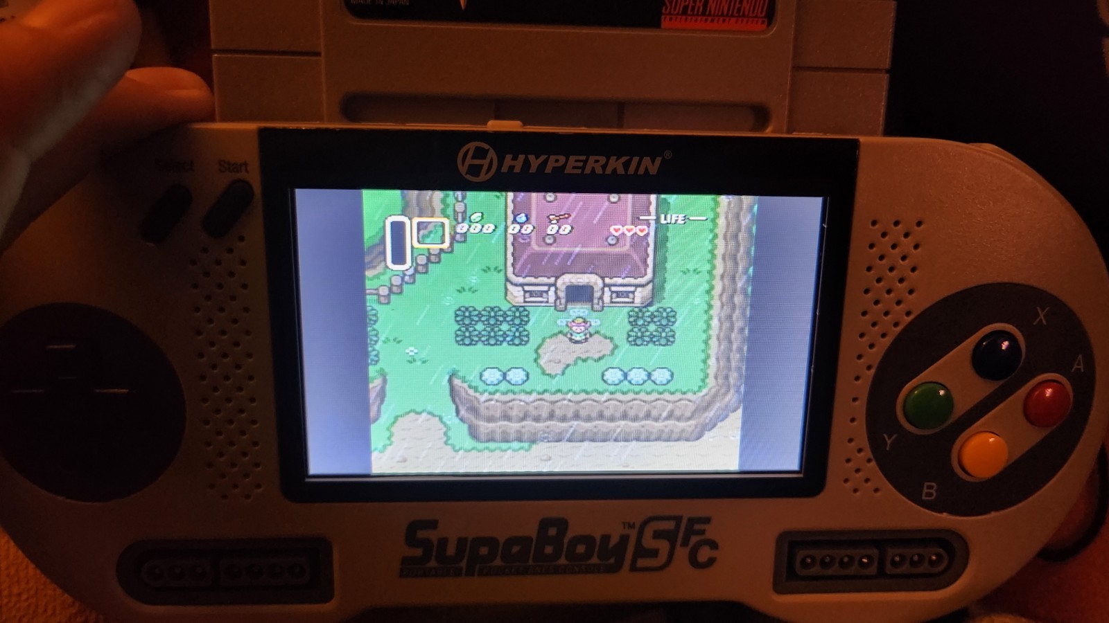 Hyperkin SupaBoy S Portable Pocket Console For SNES/ Super Famicom Gray 61 Games
