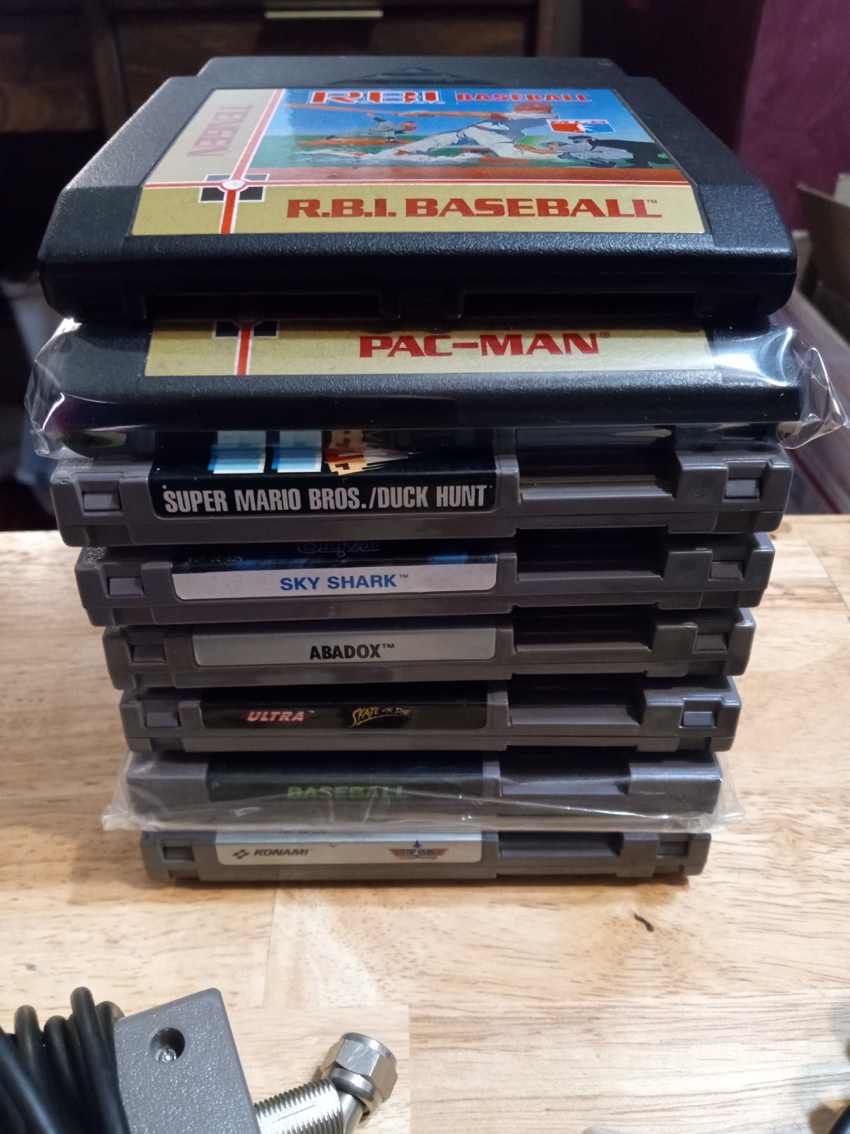 NES Top Loader Console Bundle 9 Games 2 Controllers Cleaned Tested Working!!