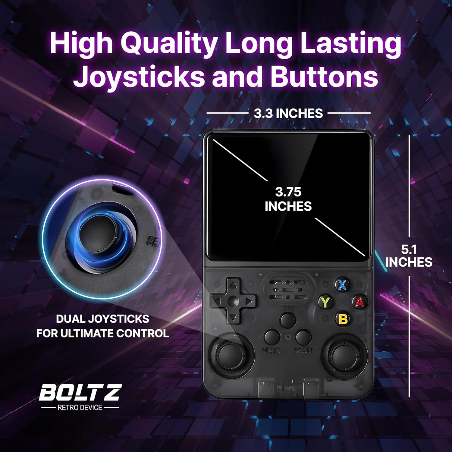 Boltz Retro Handheld Game Console with 20,503 Built-In Games, 3.75″ IPS Screen P