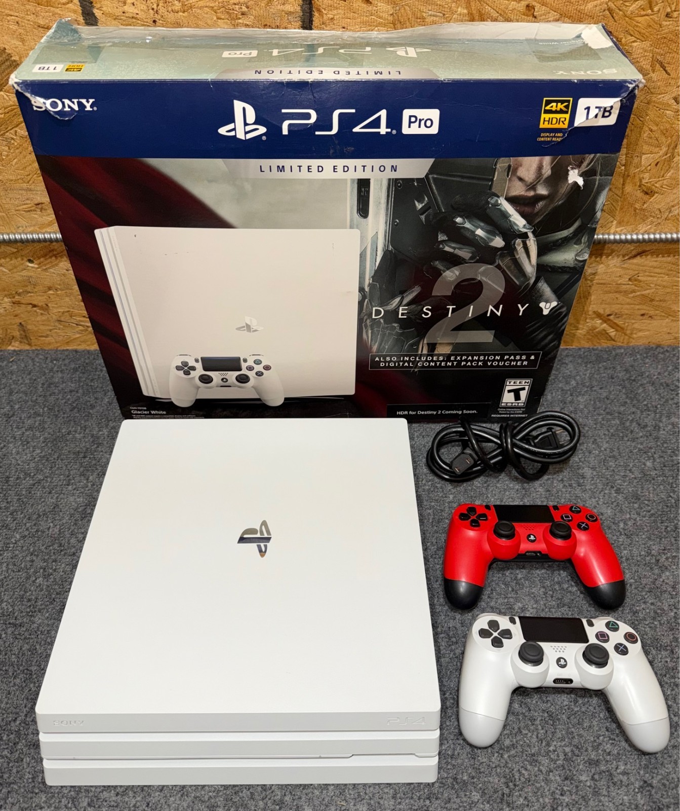 Destiny 2 Limited Edition PS4 Pro 1TB Console Bundle – Glacier White – No Game