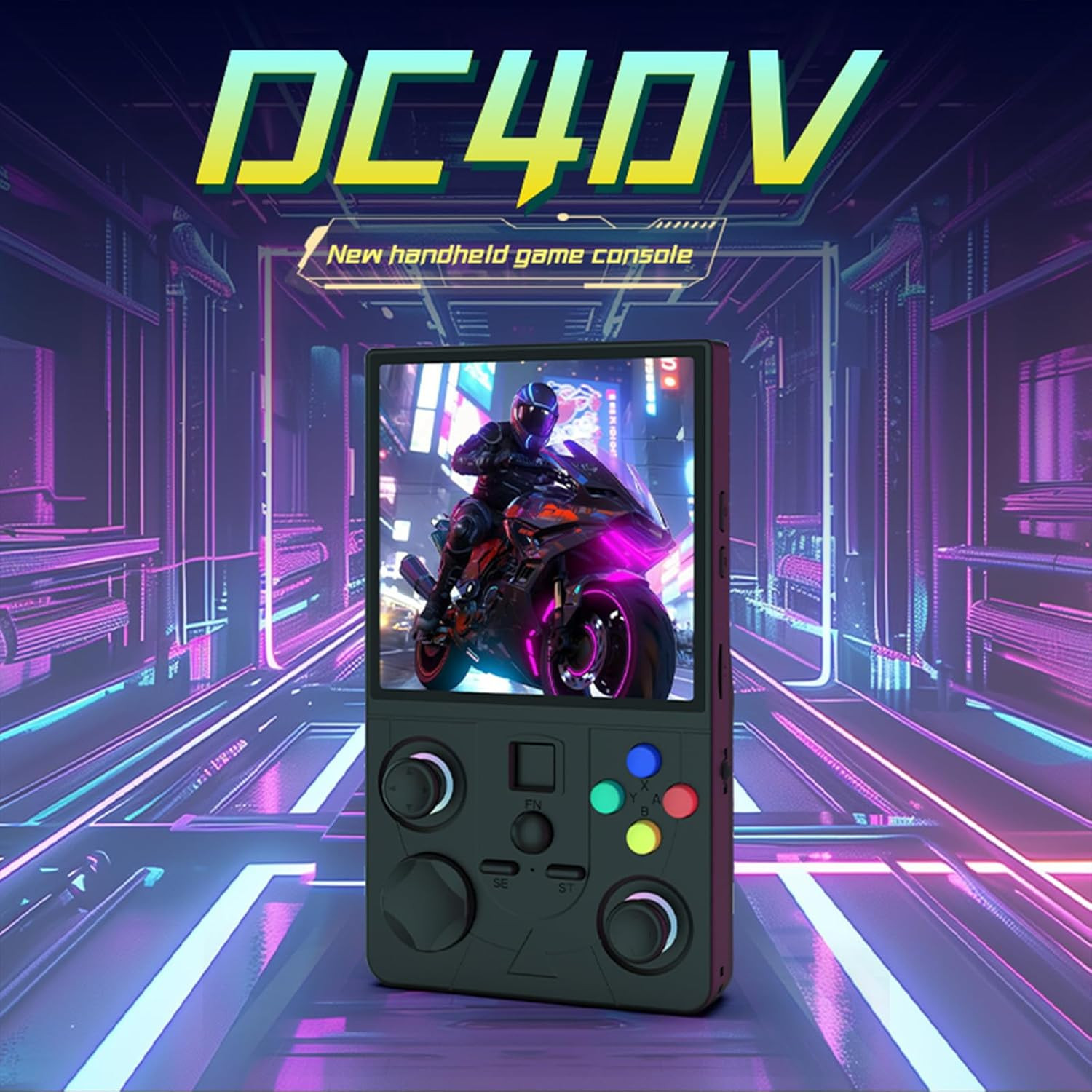 DC40V Retro Handheld Game Console, 4″ IPS Screen, 64GB, 4000mAh Battery