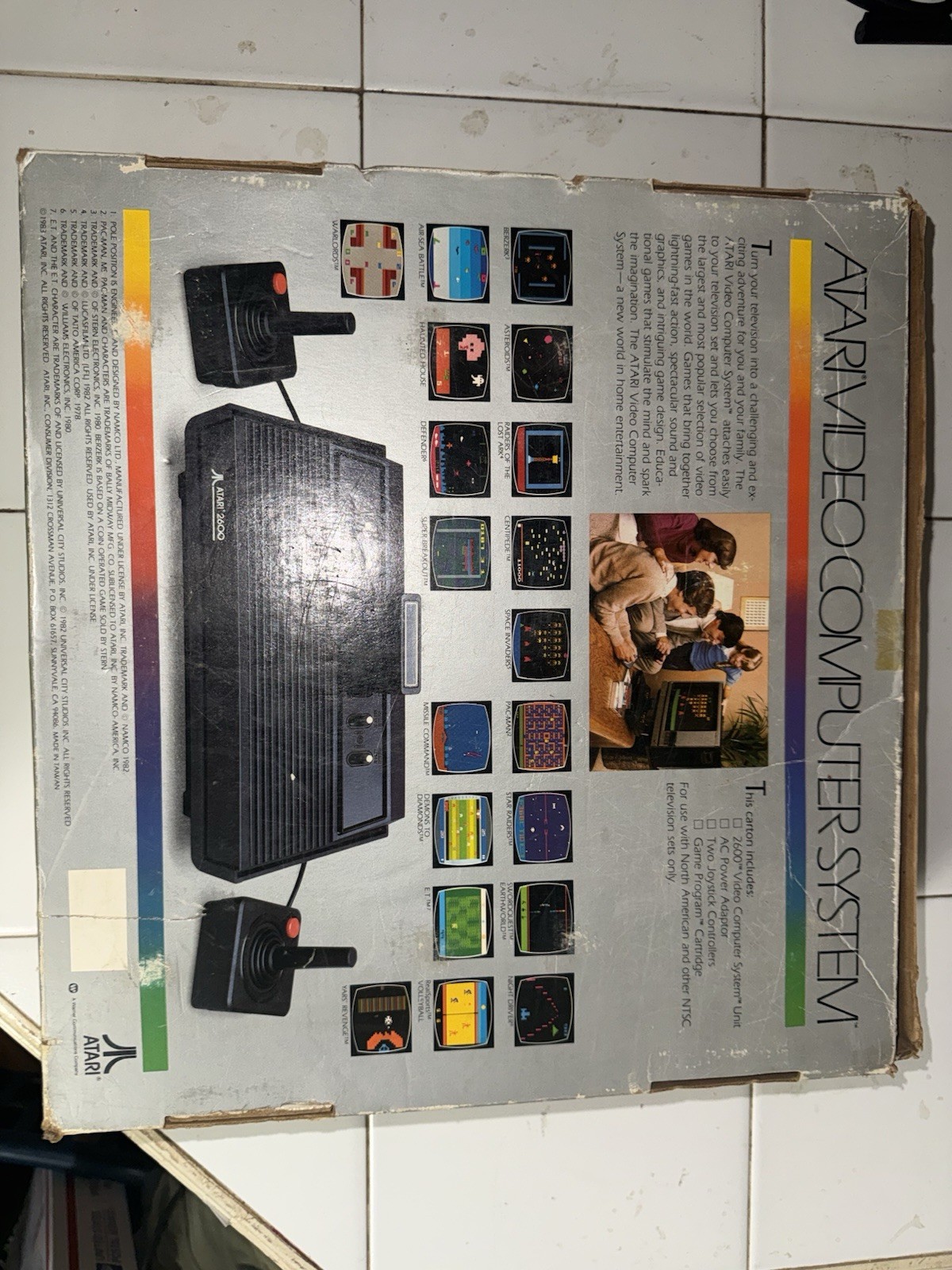 Atari 2600 Darth Vader Black Console Set Complete In Box w/ Pac Man Game Tested