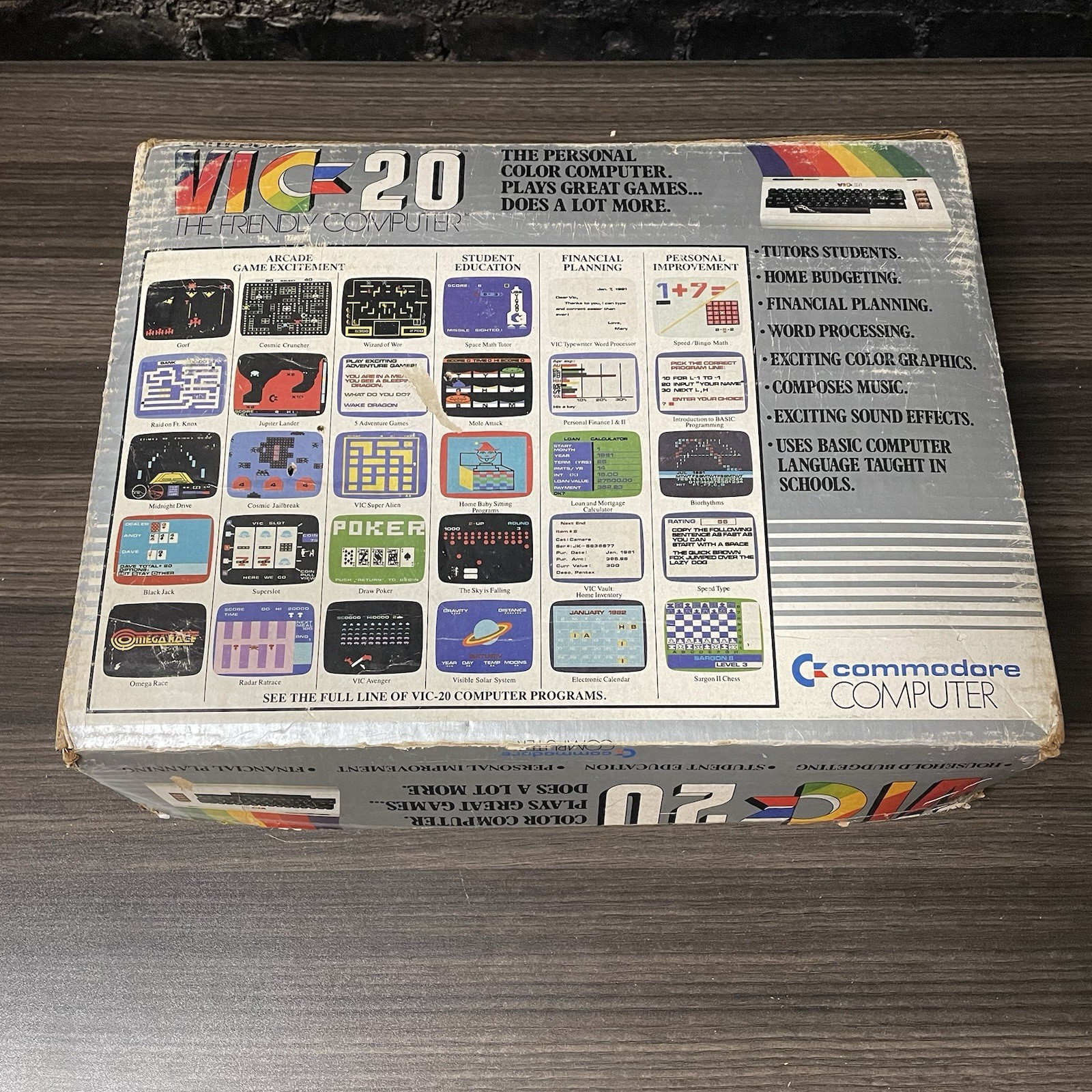Commodore VIC-20 Computer + Power Supply — Untested / Parts or Repair / As Is
