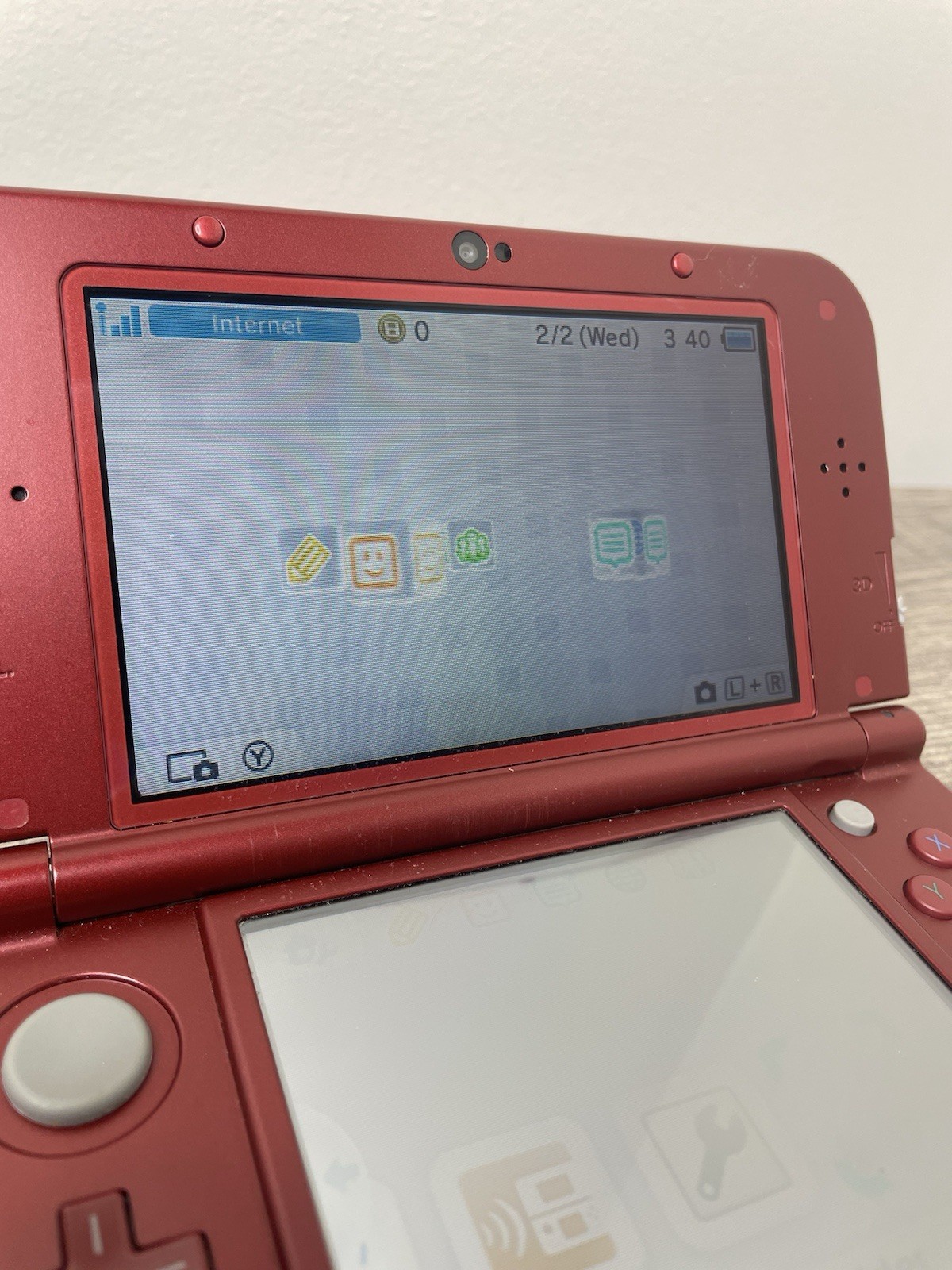 “NEW” NINTENDO 3DS XL METALLIC RED (RED-001) HANDHELD CONSOLE- USED.