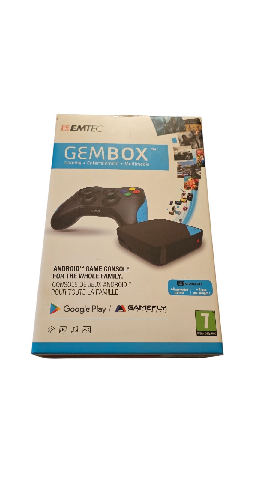 Emtec Gembox Gaming Entertainment Multimedia Android Gaming Console
