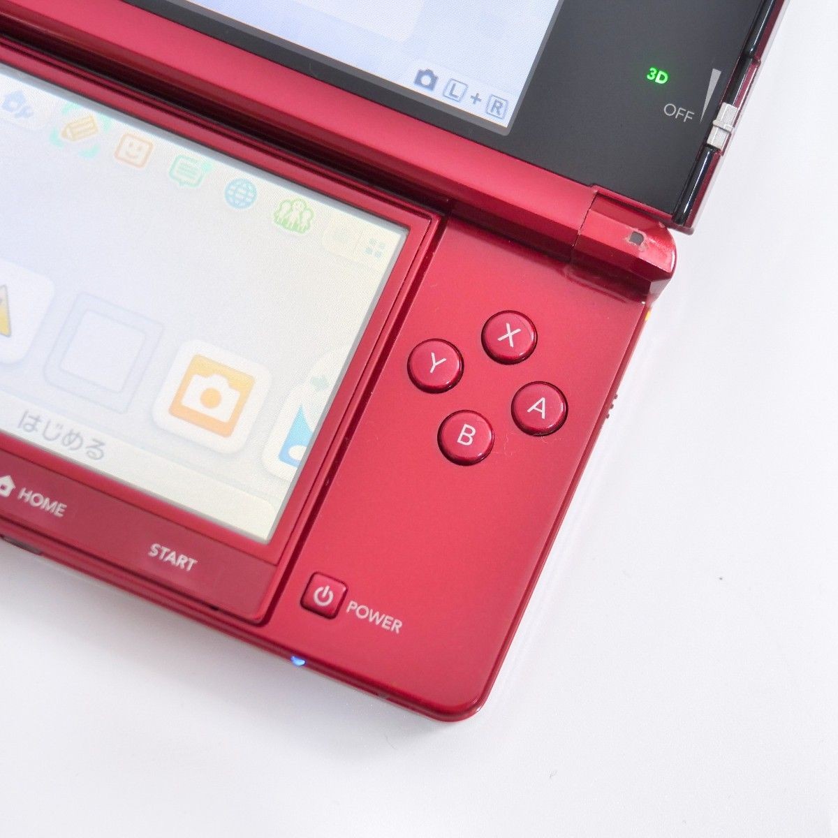 Nintendo 3DS Red [Tested / Working] Compatible Charger & 2GB SD Card Included