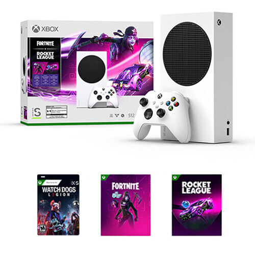 Microsoft Xbox Series S Fortnite & Rocket League Bundle 512GB Console – White