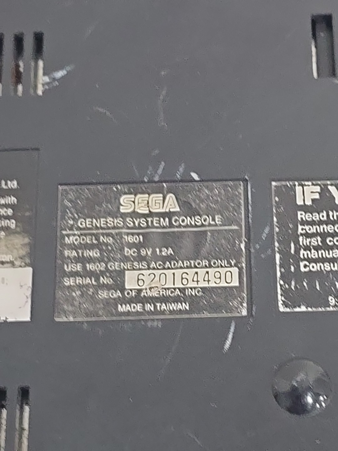 Original Sega Genesis Console Model 1601 w/ 1 Controller & Buster Douglas TESTED