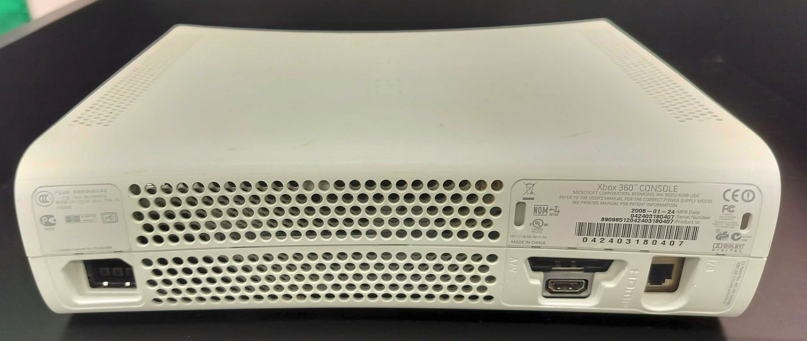 Microsoft Xbox 360 Console White ***For Parts Or Repair ONLY*** Model Varies