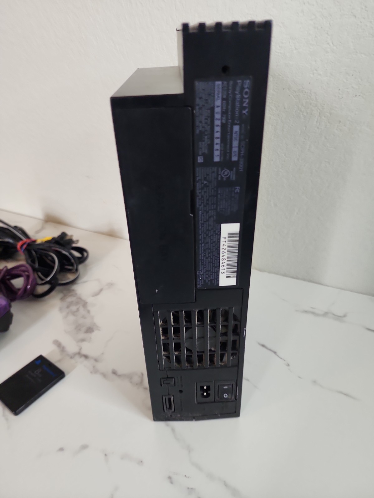 Sony PlayStation 2 Console – Black With Cords And Memory Card (SCPH-39001)