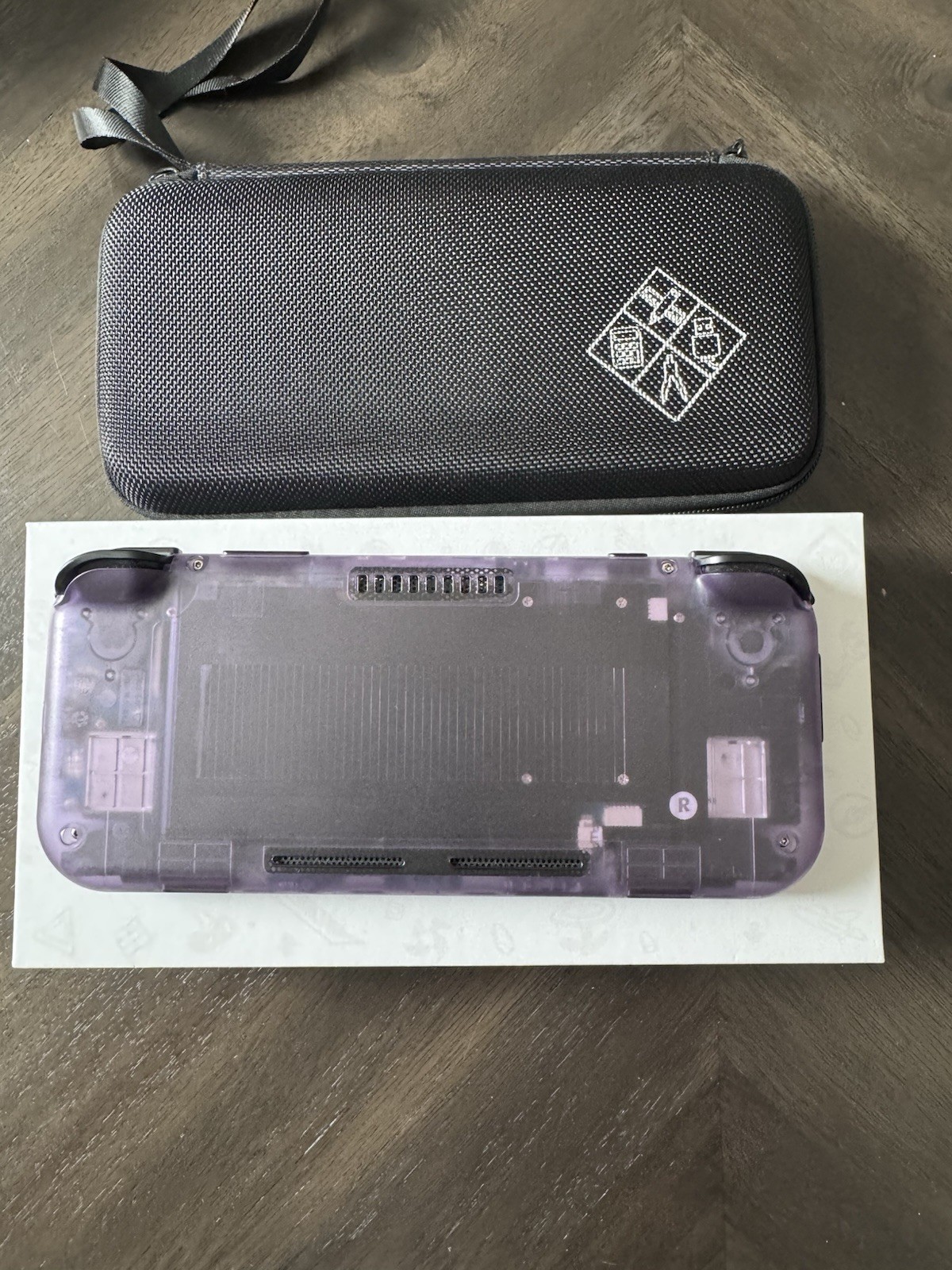 Retroid Pocket 3+ Clear Purple Handheld System with Carrying Case