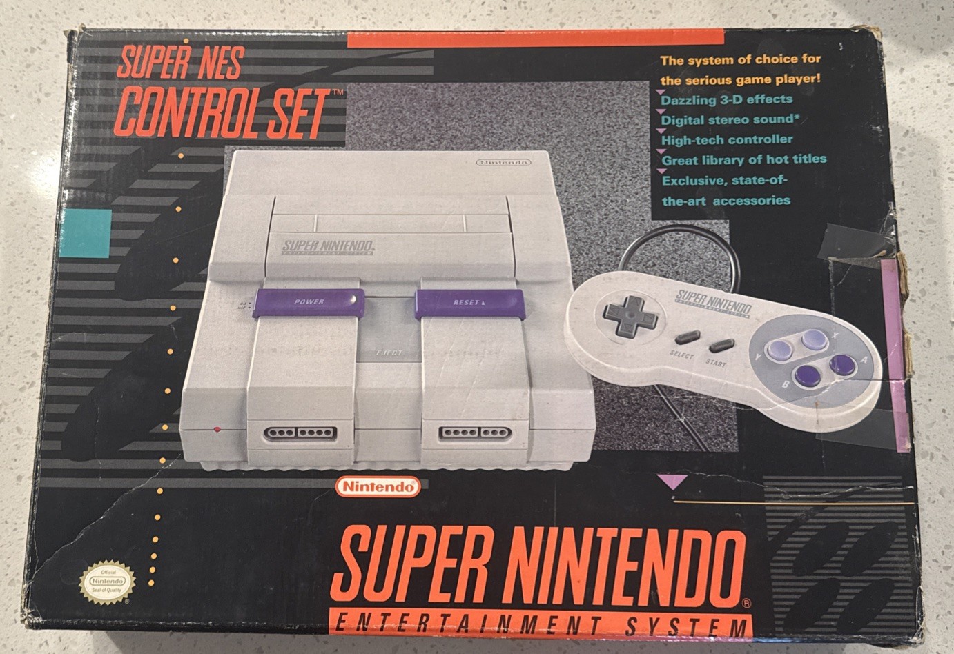 Super Nintendo SNES Console Boxed Bundle Control Set – NO STYROFOAM – Tested