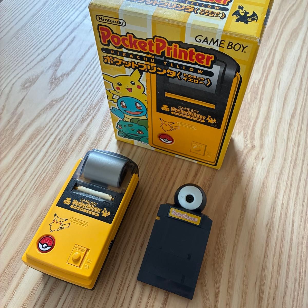 Nintendo Game Boy Pocket Printer Pikachu Yellow Camera Set Box Tested JP