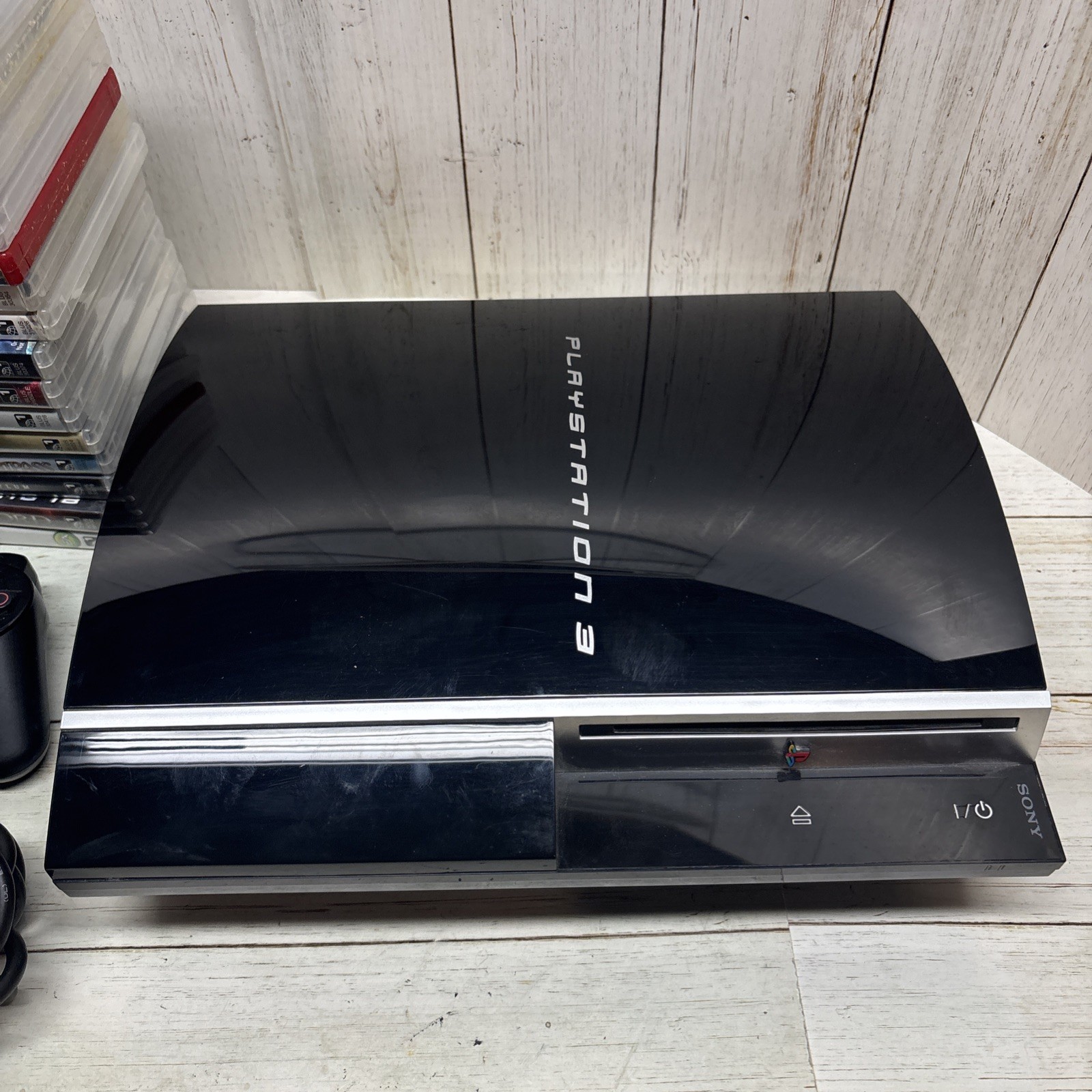Sony PlayStation 3 Fat PS3 Black Console Gaming System CECHG01 W/ 15 Games LOT