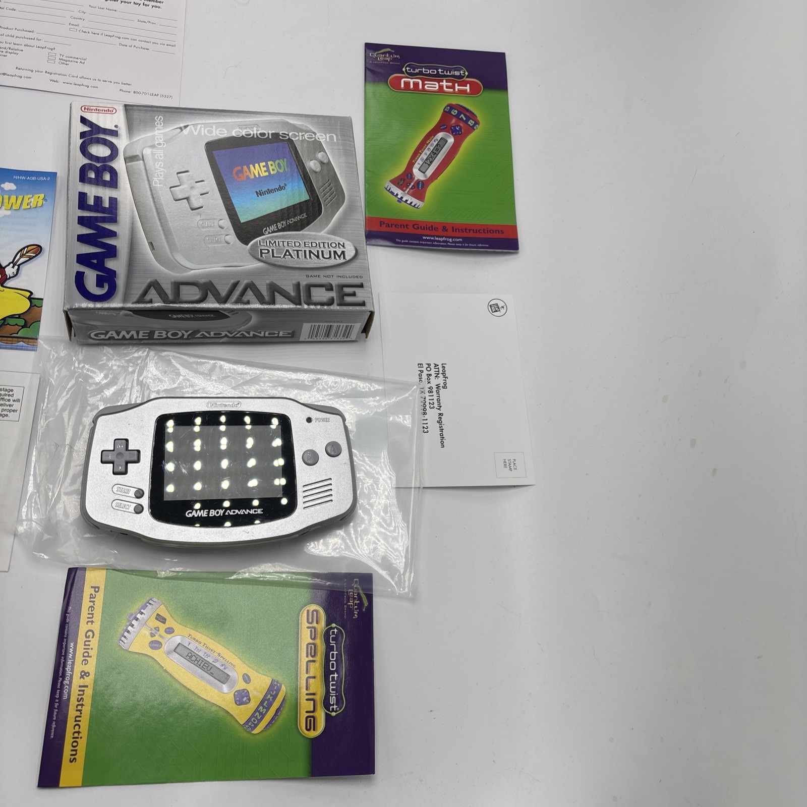 Nintendo Game Boy Advance GBA Console Limited Edition Platinum