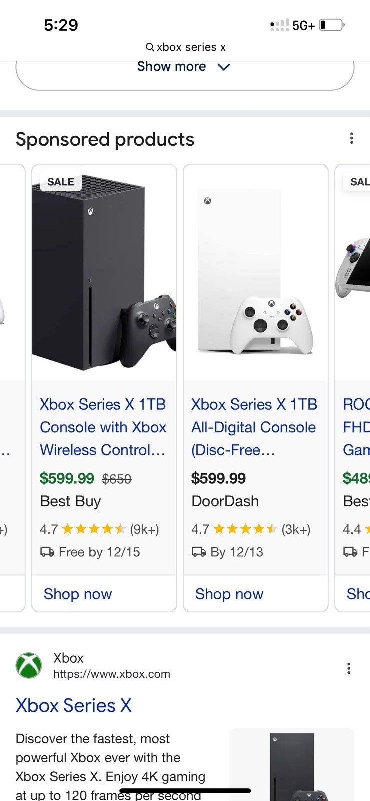 Microsoft Xbox Series x 1TB Black Gaming Console System
