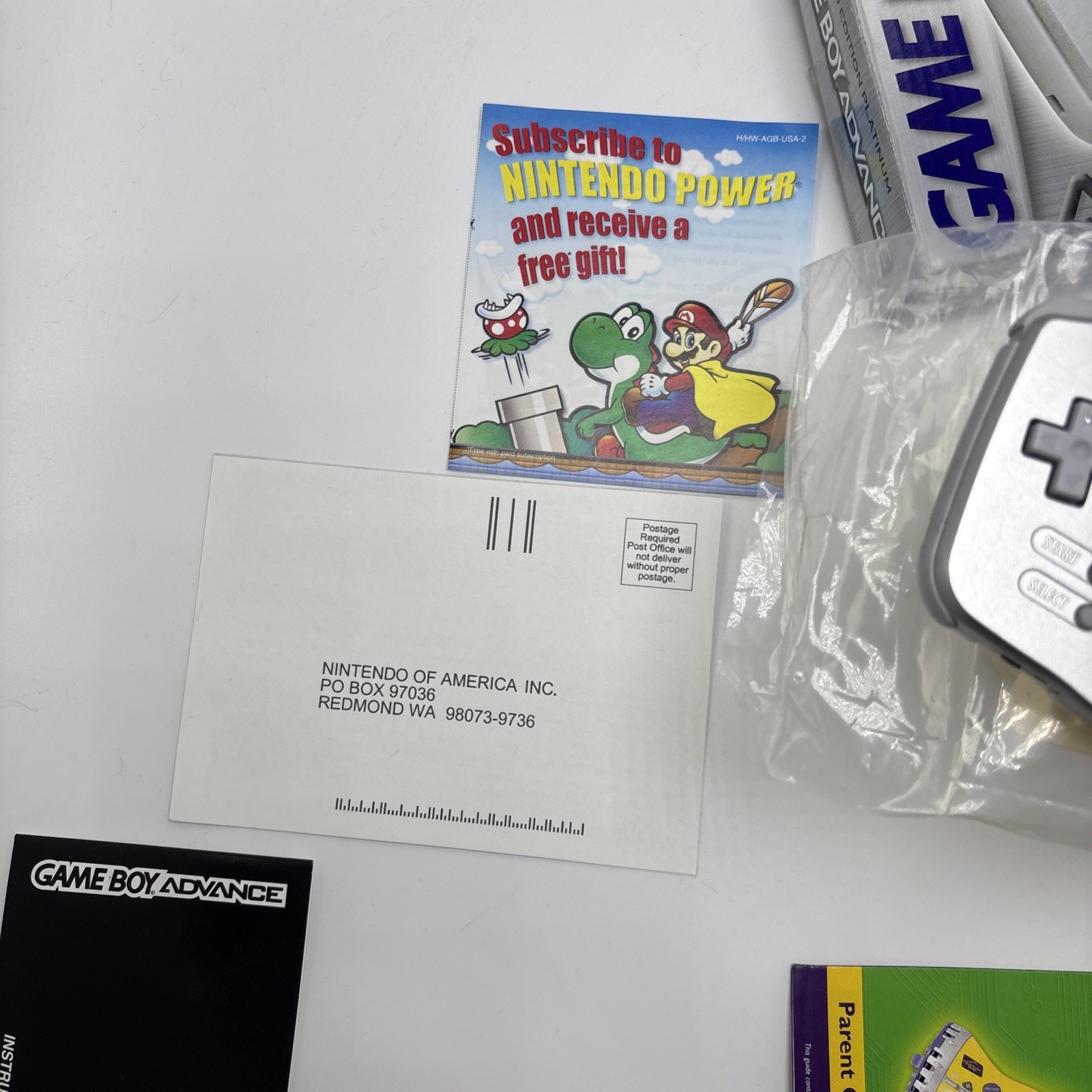 Nintendo Game Boy Advance GBA Console Limited Edition Platinum