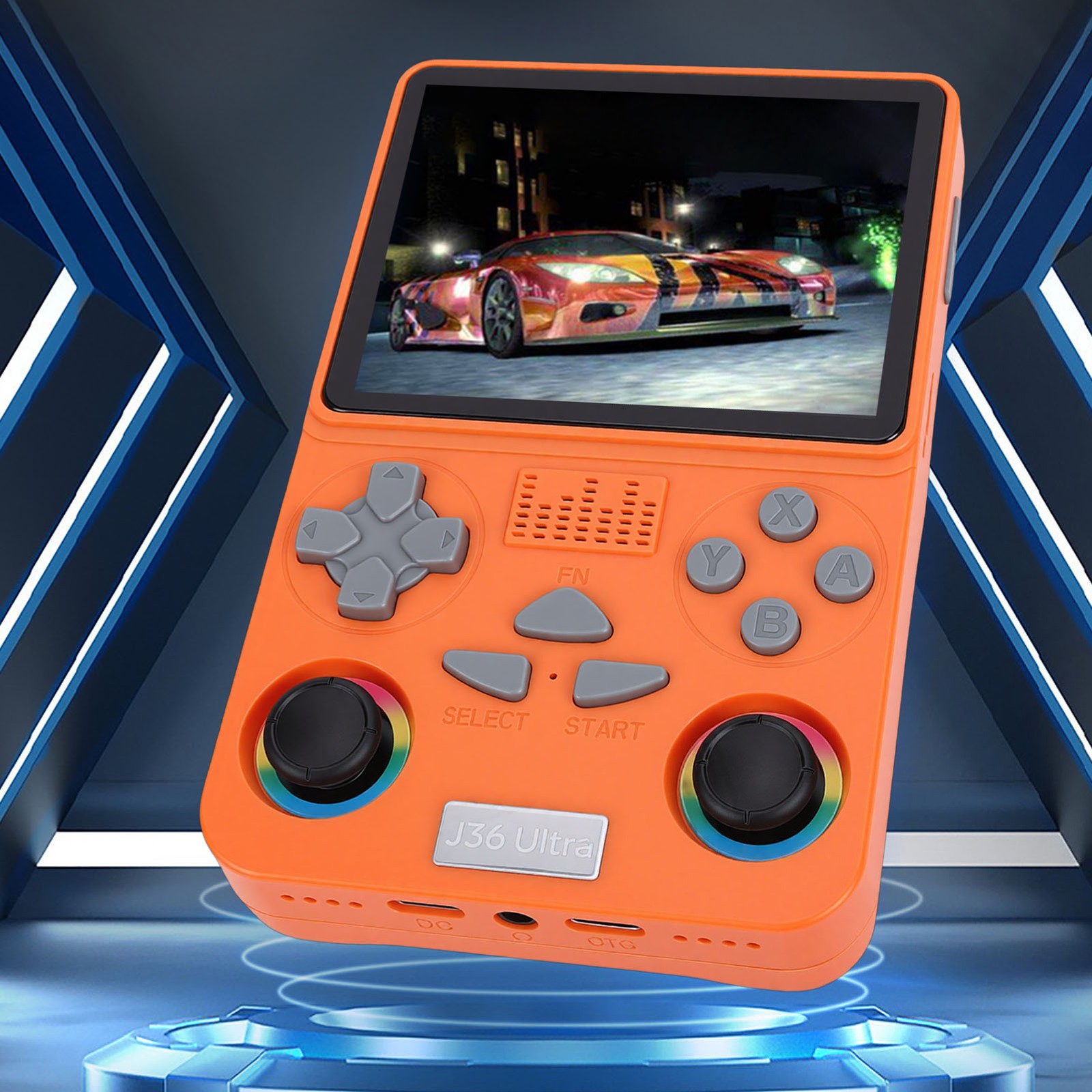 Retro Handheld Game Console 4 Inch Screen Built In 64GB Small Memory Card S GUPY