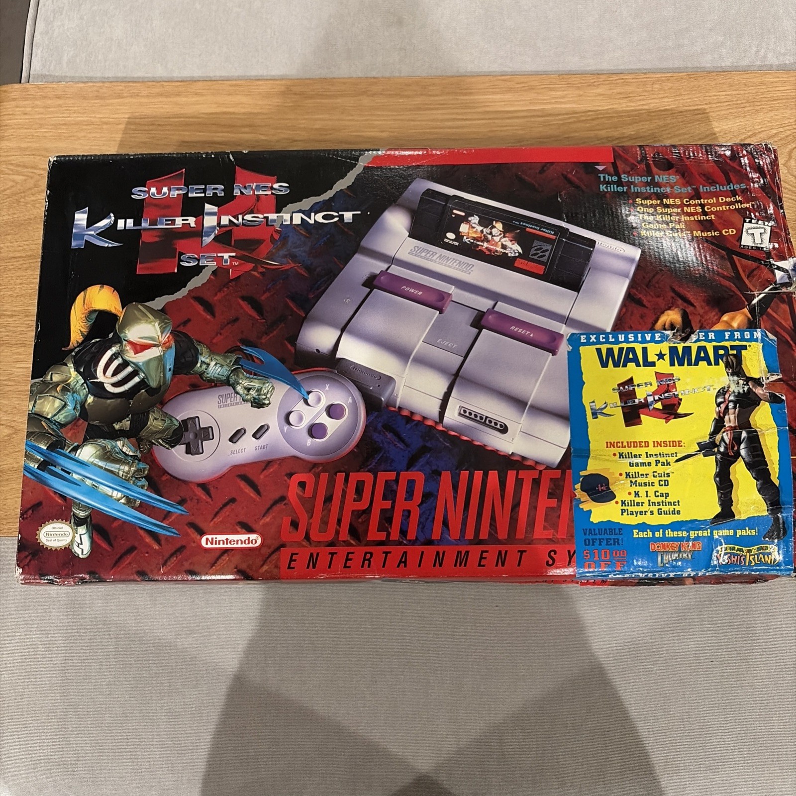 Super Nintendo SNES Console Killer Instinct Bundle Game And NES System Only