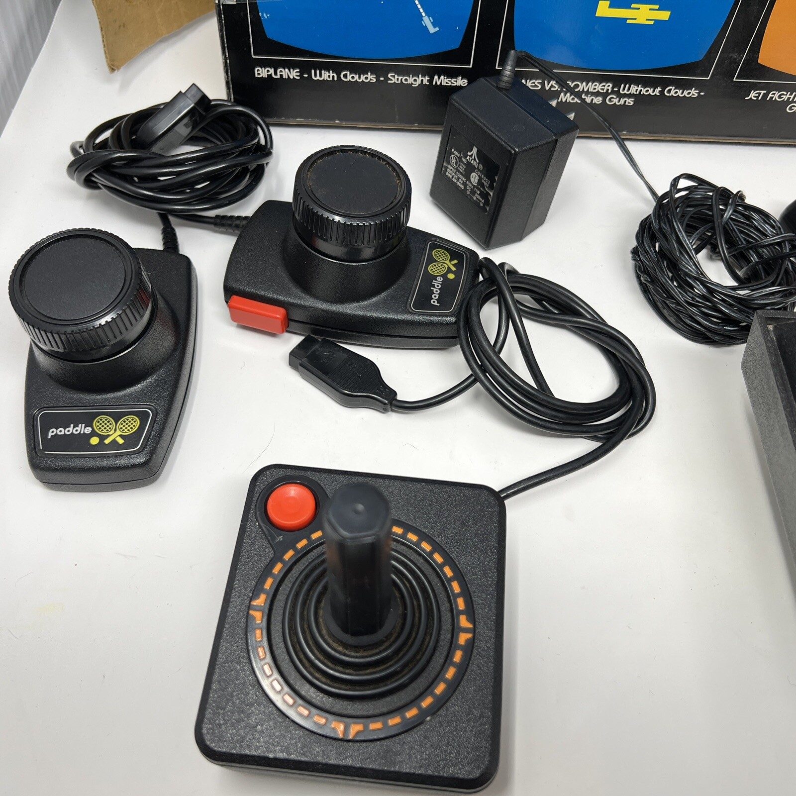 Vintage Atari CX-2600A Video Game Console Joystick Paddles, Power Original Box